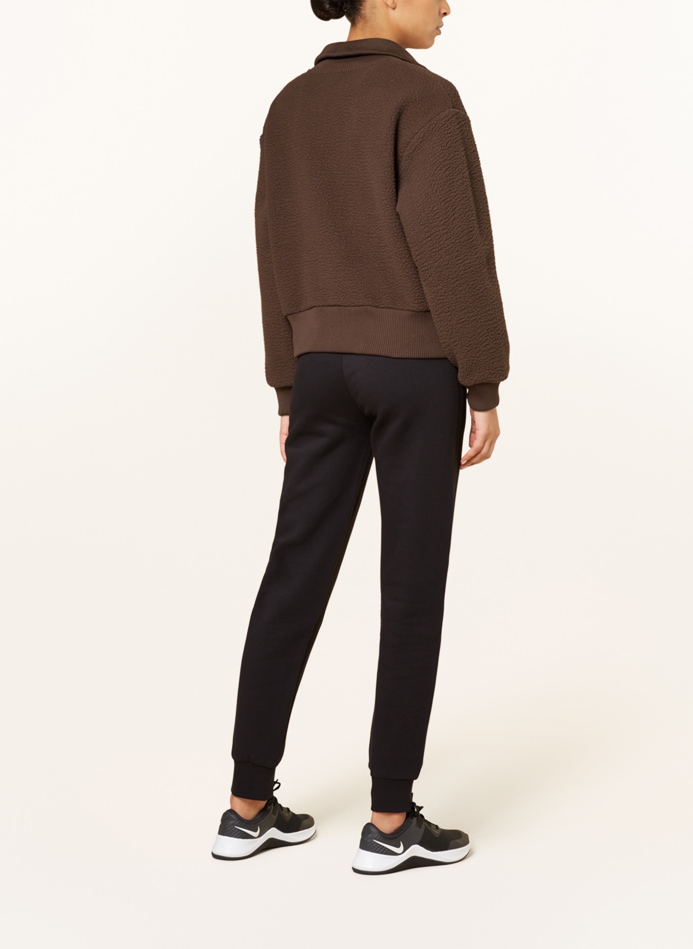VARLEY Fleece half-zip sweater ROSELLE, Color: BROWN (Image 3)