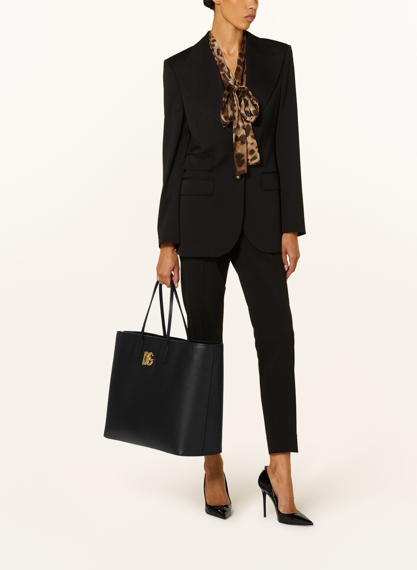 DOLCE & GABBANA Shopper with pouch, Color: BLACK (Image 5)