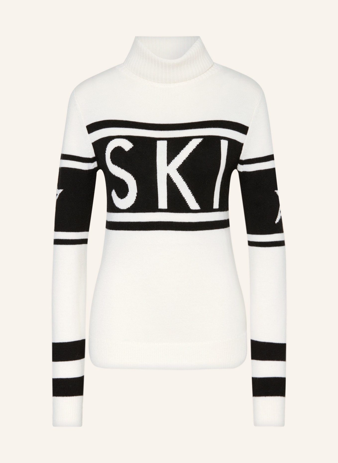 PERFECT MOMENT Turtleneck sweater SCHILD, Color: CREAM/ BLACK (Image 1)