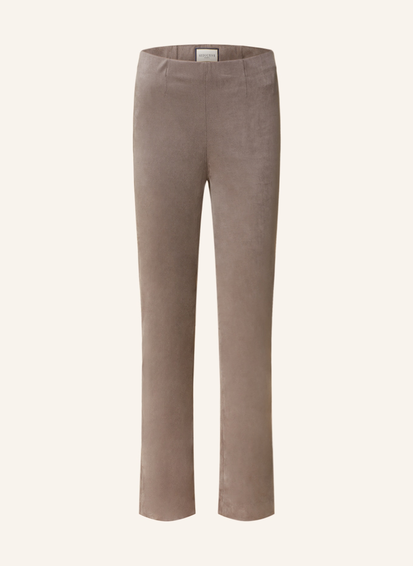 SEDUCTIVE Trousers CINDESSA in leather look, Color: TAUPE (Image 1)