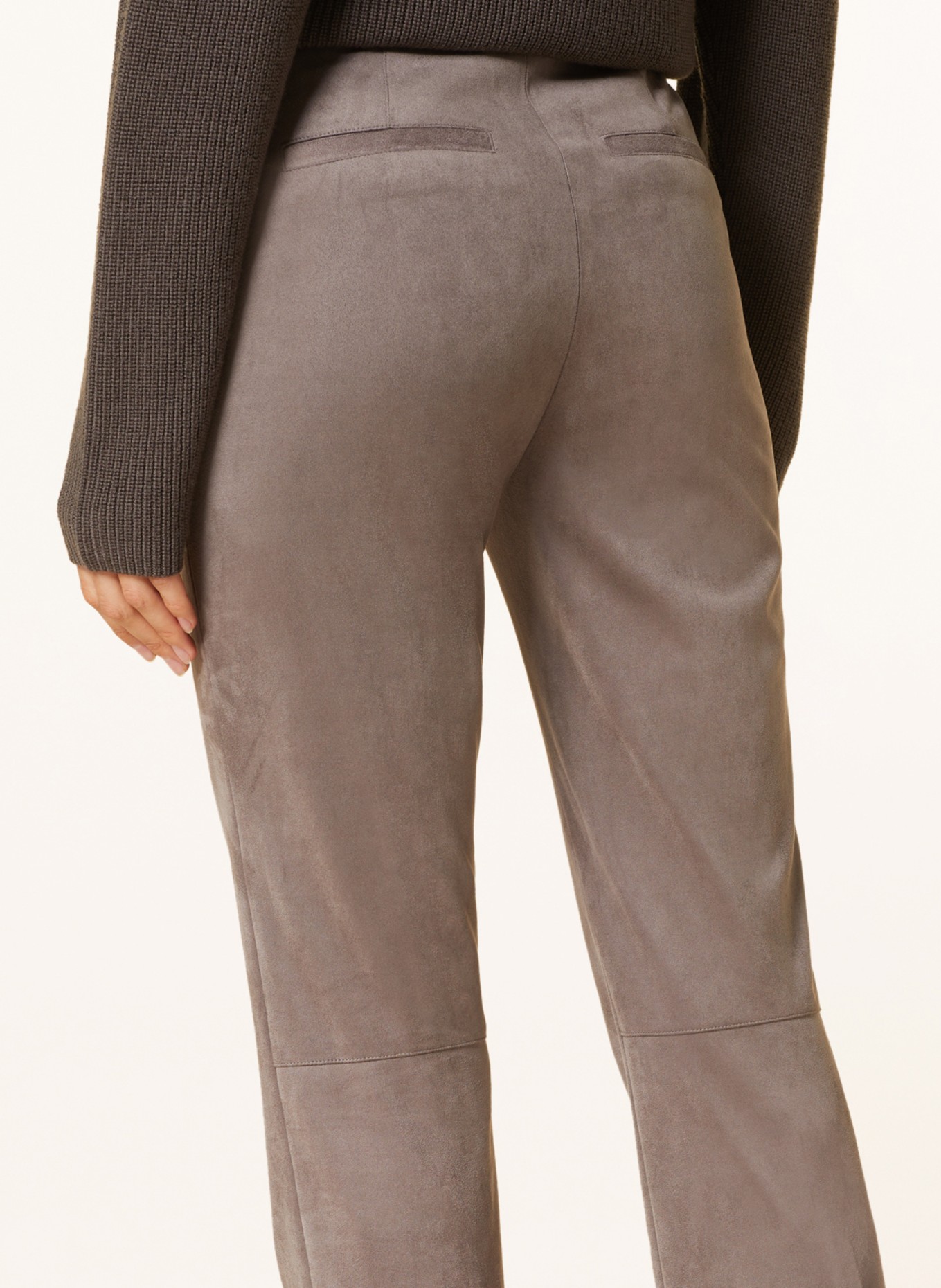 SEDUCTIVE Trousers CINDESSA in leather look, Color: TAUPE (Image 5)