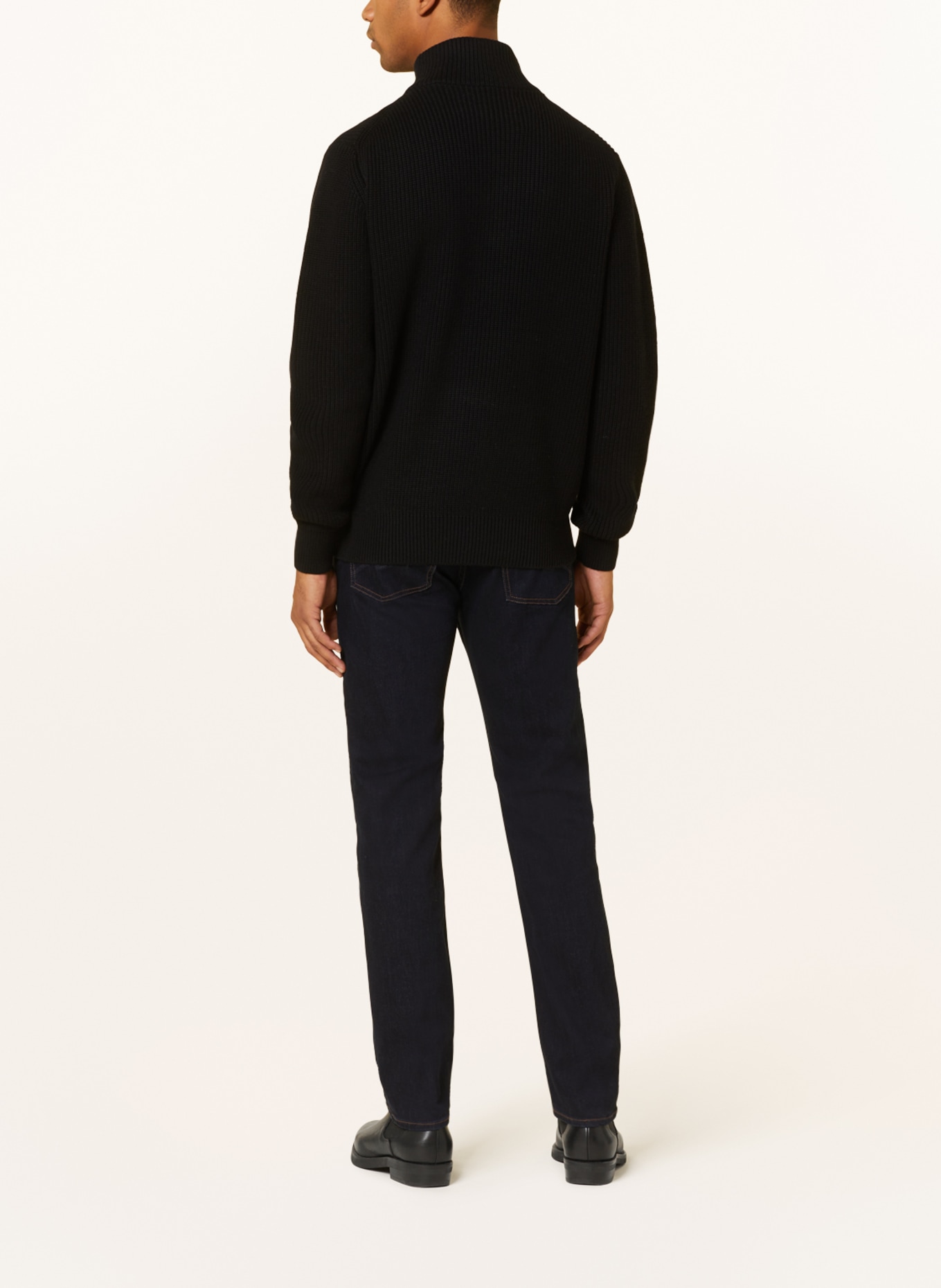 BALDESSARINI Half-zip sweater, Color: BLACK (Image 3)