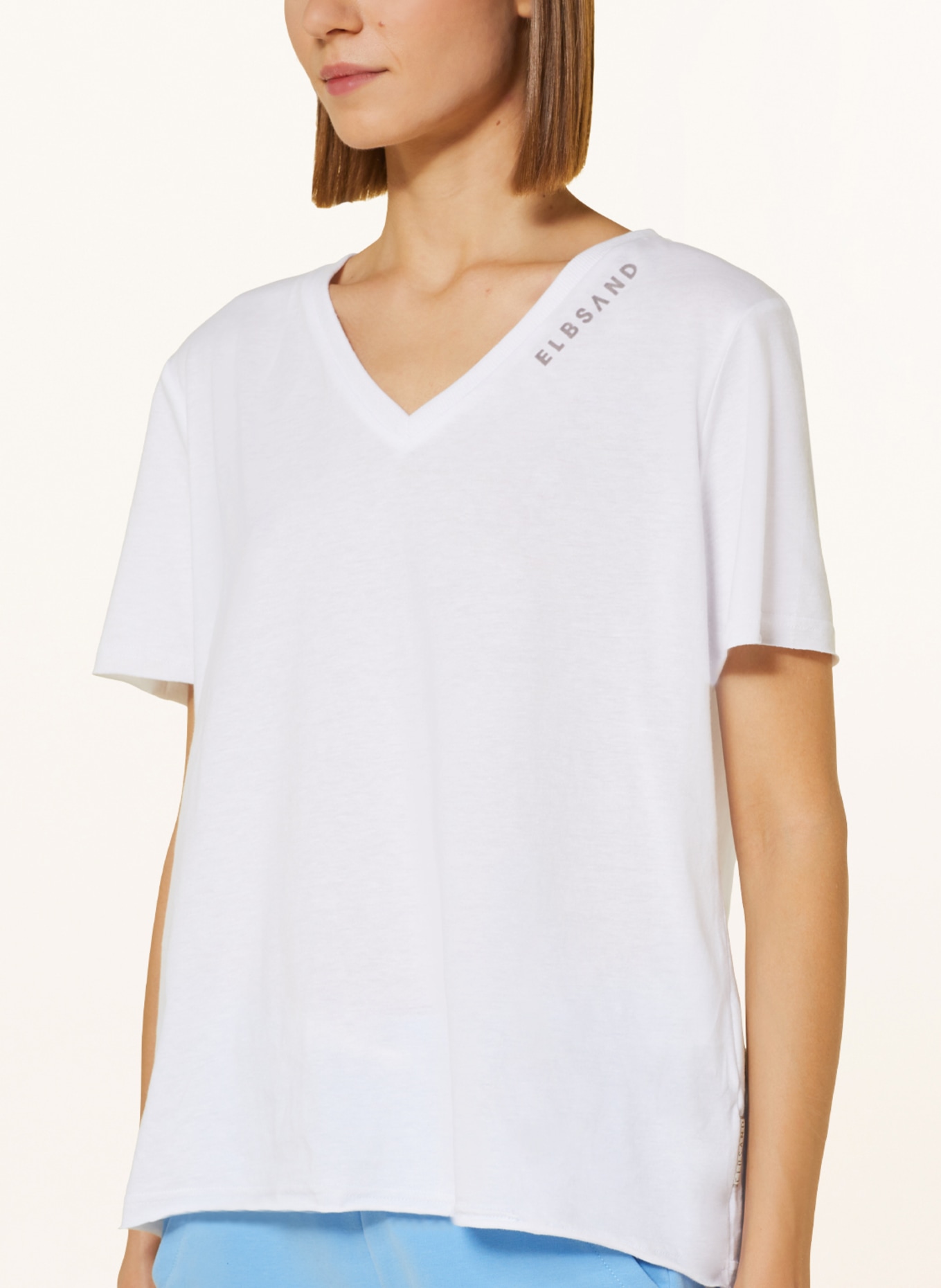 ELBSAND T-shirt TALYN, Color: WHITE (Image 4)