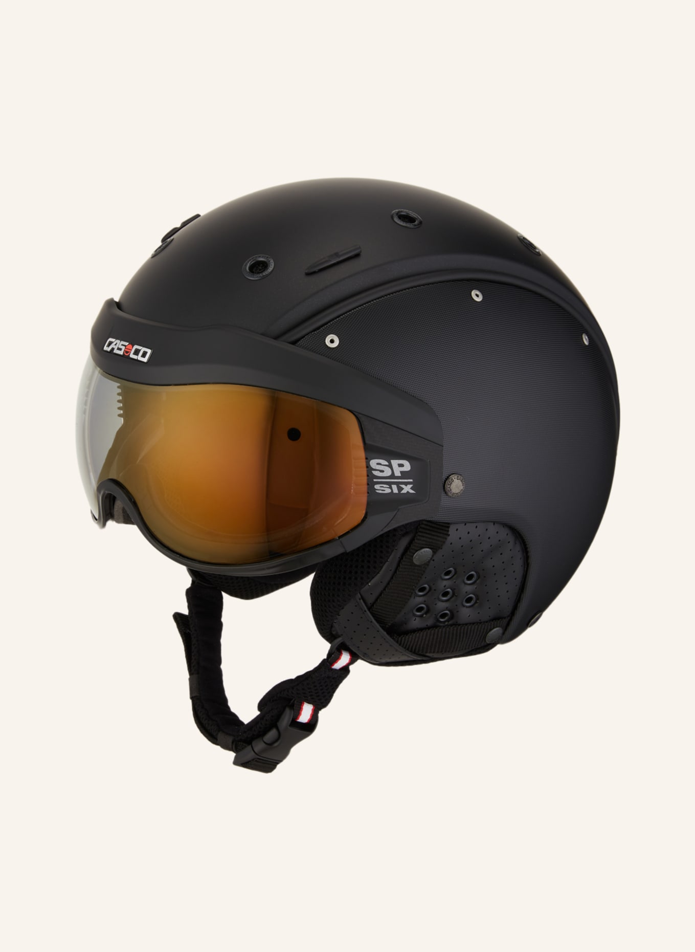 Casco ski goggles secure to your helmet with the snap of a magnet