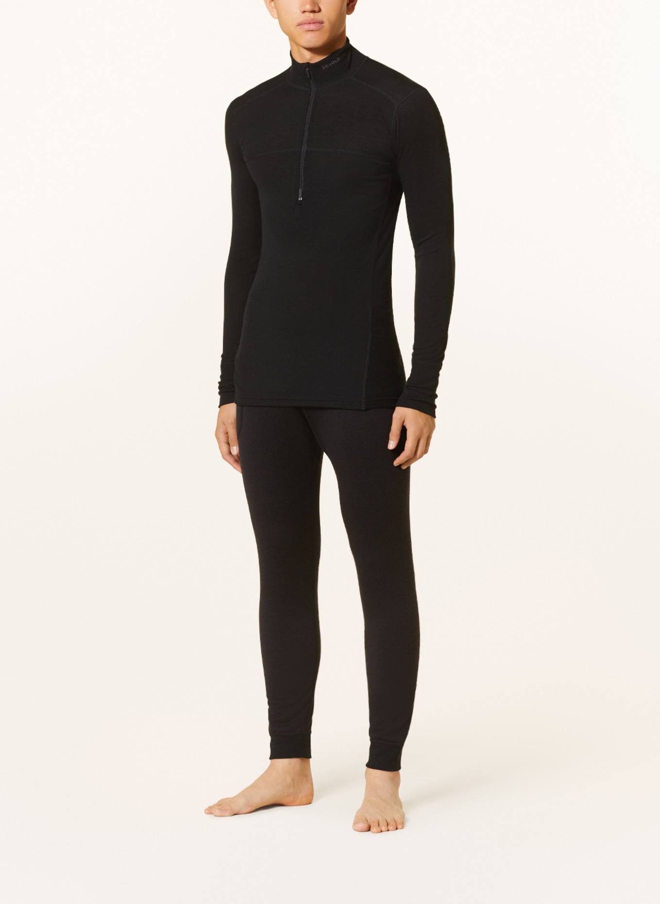 DEVOLD Functional underwear shirt LAUPAREN MERINO 190 with mesh, Color: BLACK (Image 2)