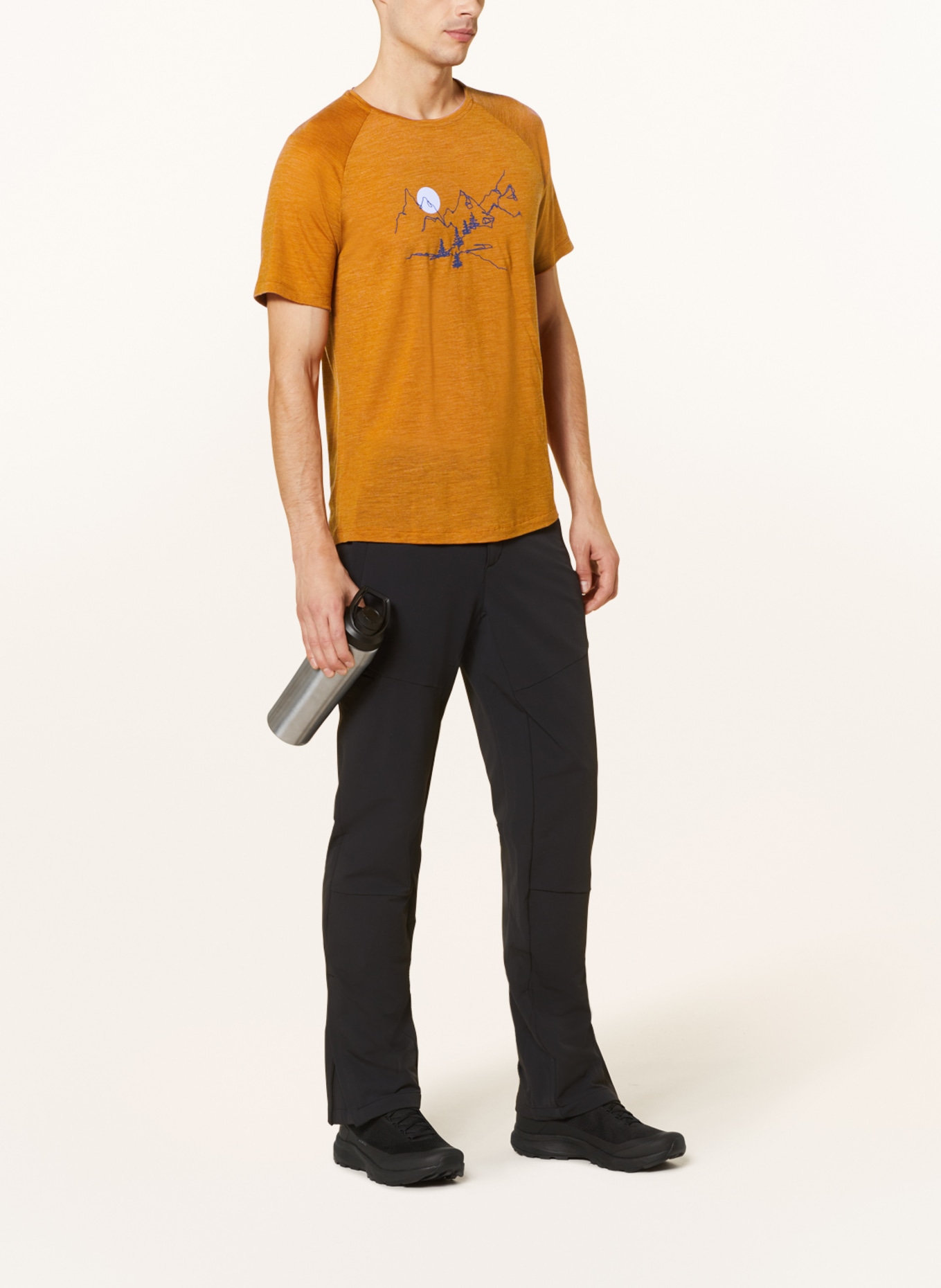 odlo T-shirt ASCENT PERFORMANCE WOOL 130, Color: DARK ORANGE (Image 2)