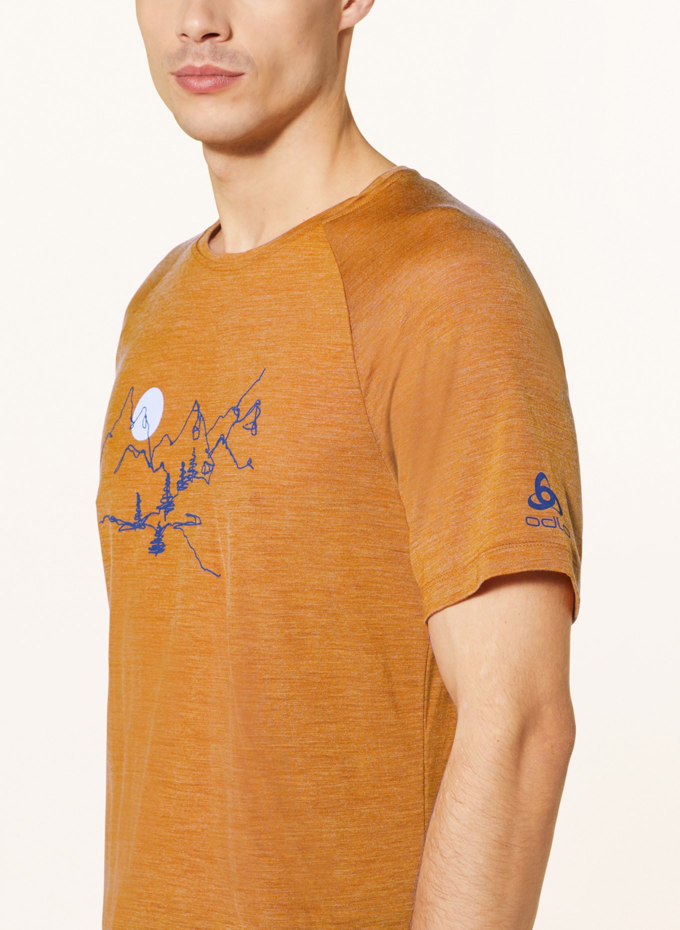 odlo T-shirt ASCENT PERFORMANCE WOOL 130, Color: DARK ORANGE (Image 4)