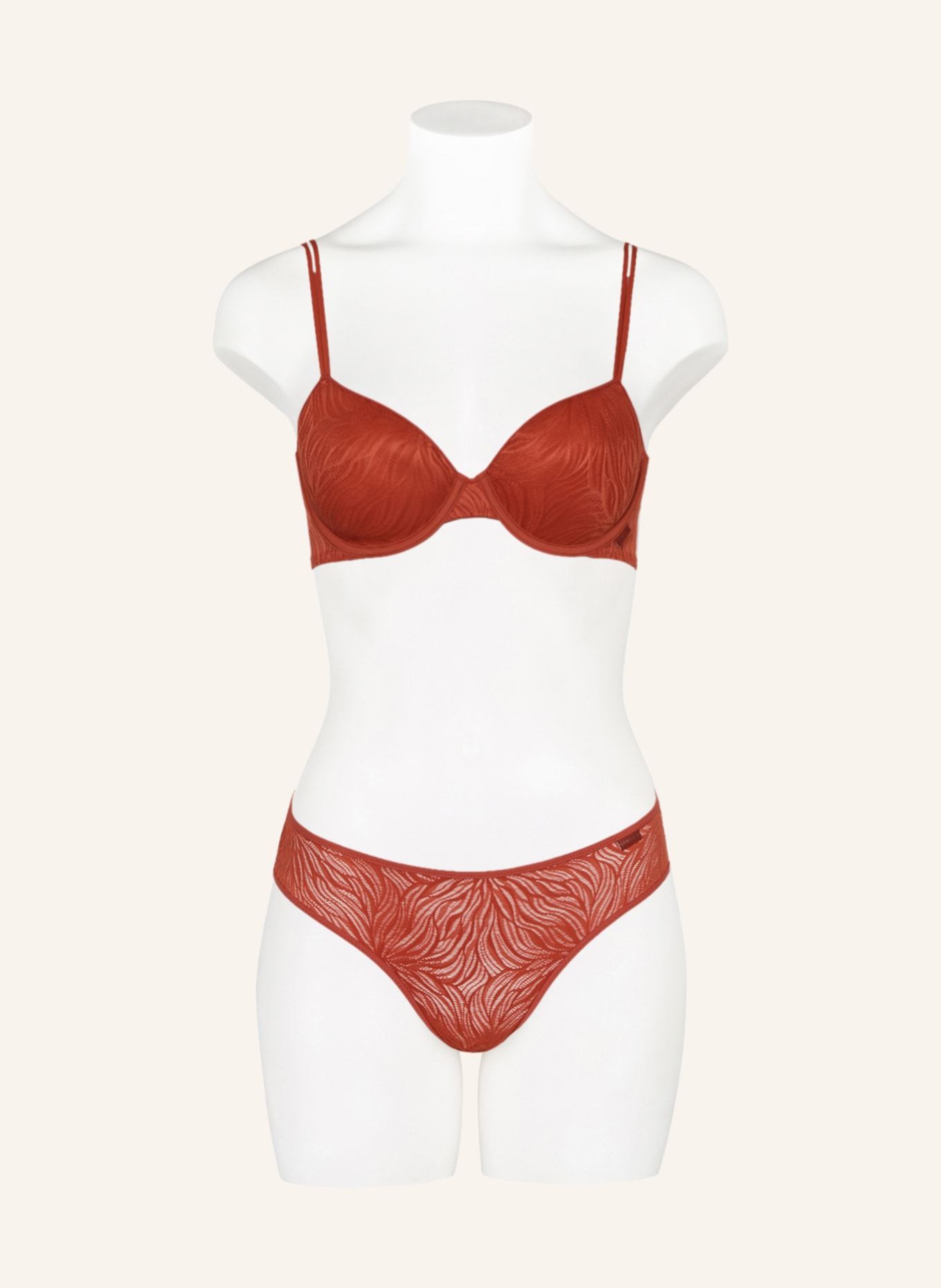 Calvin Klein Kalhotky SHEER MARQUISETTE: ČERVENÁ