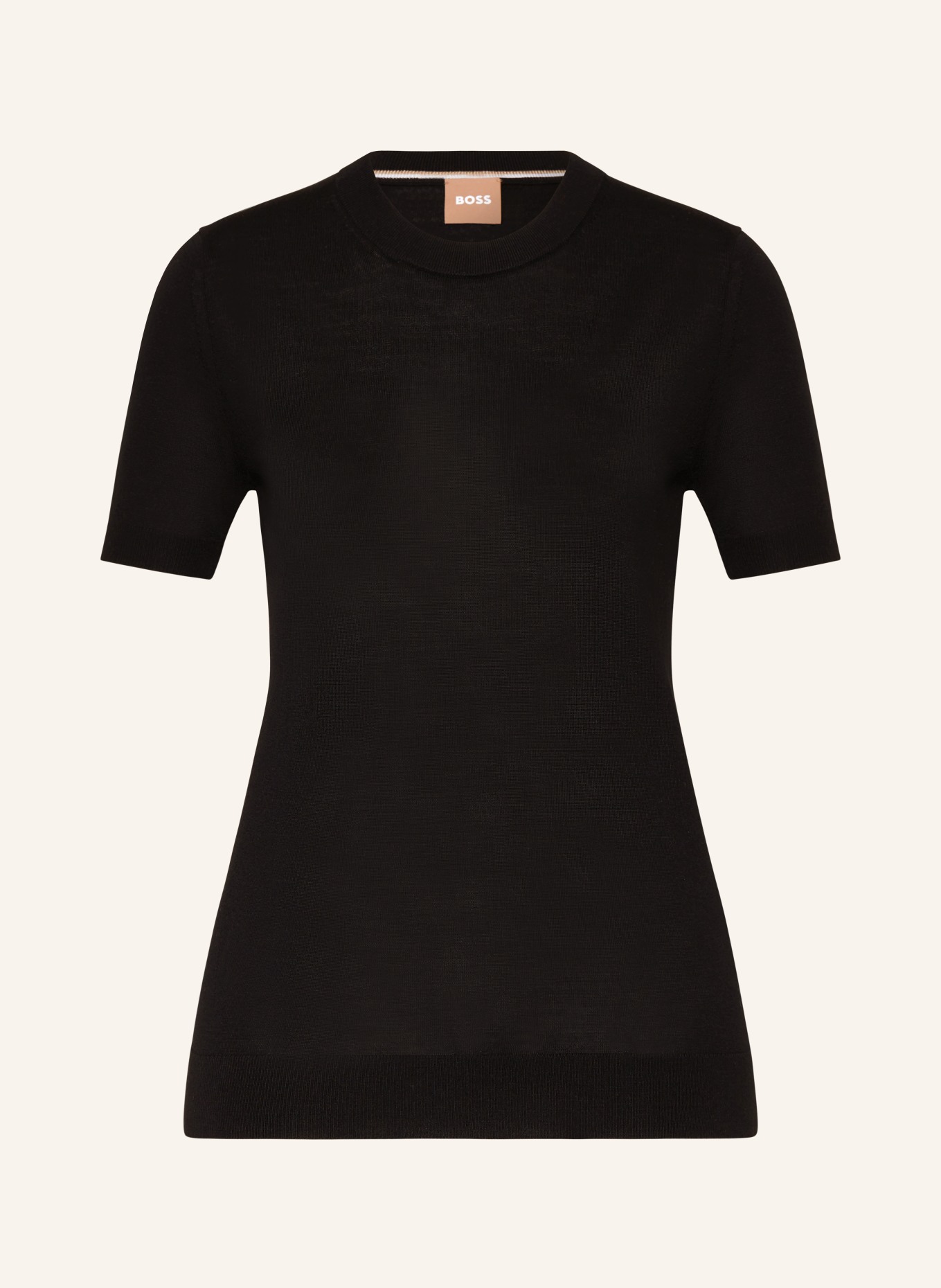 BOSS Knit shirt FALYSSIASI, Color: BLACK (Image 1)