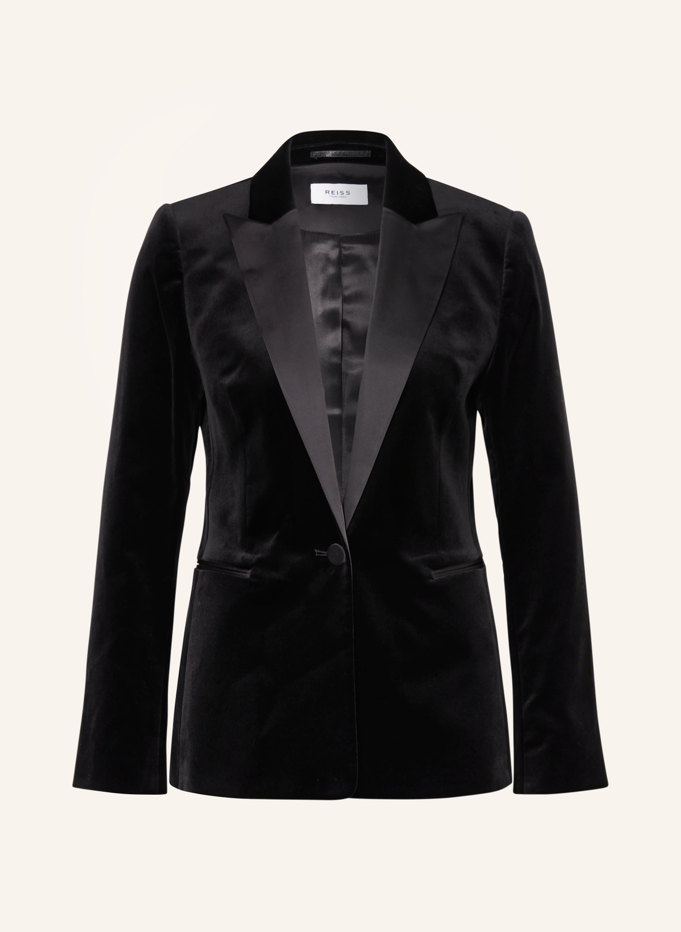 REISS Velvet blazer OPAL, Color: BLACK (Image 1)