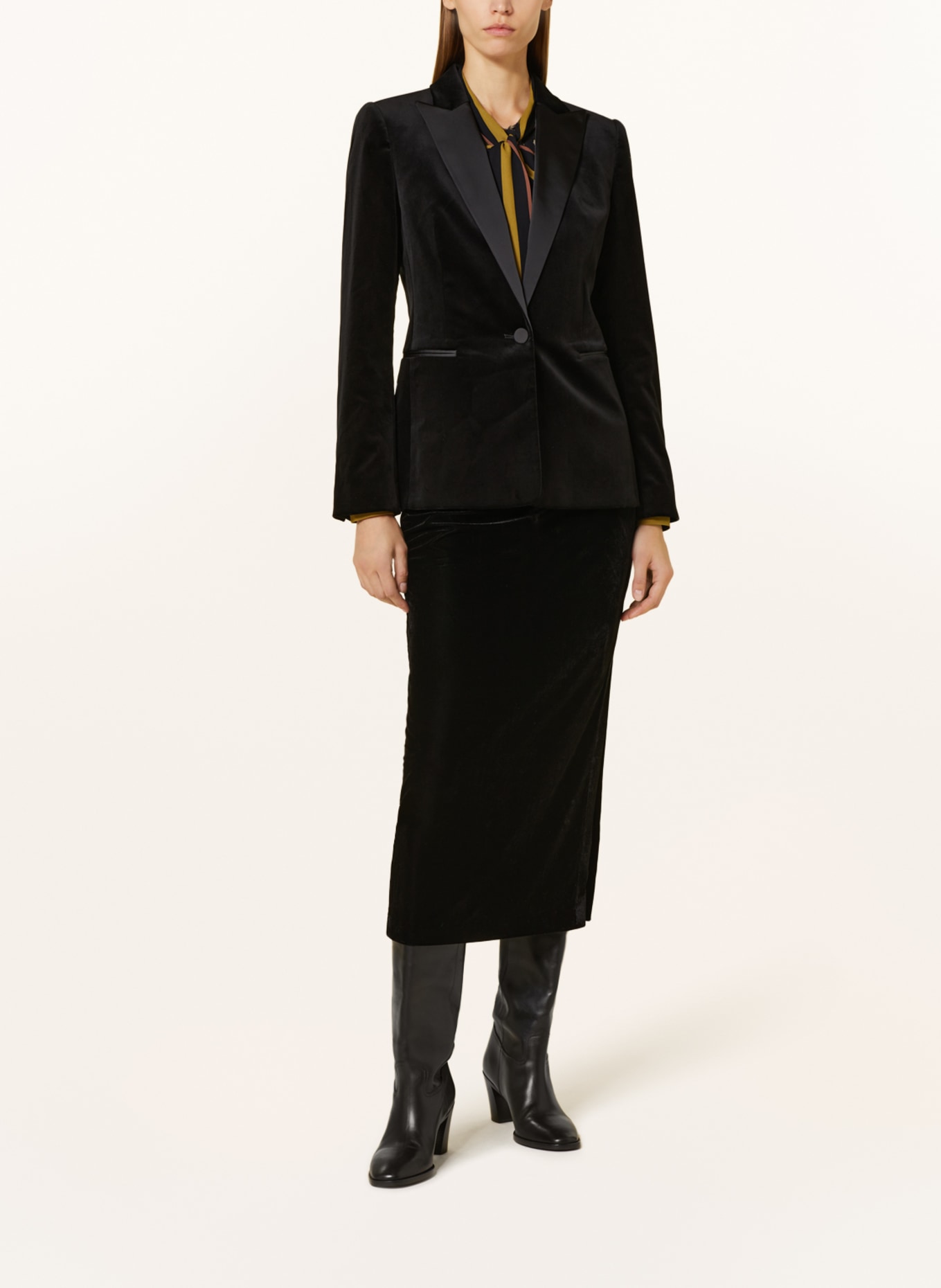 REISS Velvet blazer OPAL, Color: BLACK (Image 2)