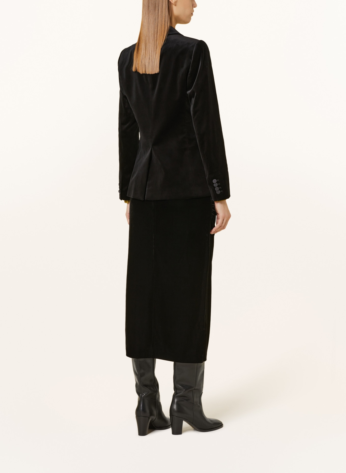 REISS Velvet blazer OPAL, Color: BLACK (Image 3)