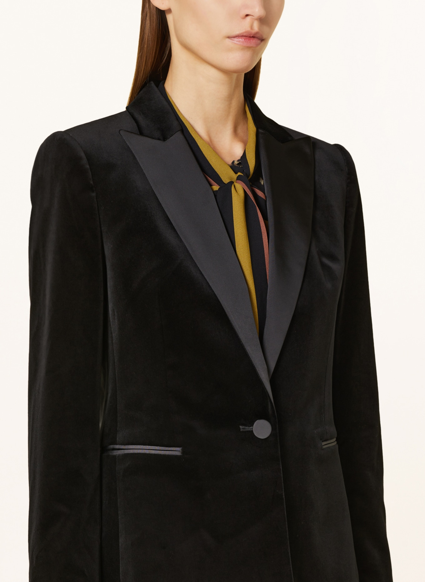 REISS Velvet blazer OPAL, Color: BLACK (Image 4)
