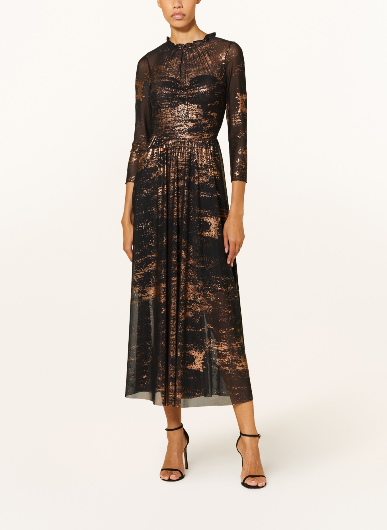 TED BAKER Dress IGGIEY with 3/4 sleeves , Color: BLACK/ ROSE GOLD (Image 2)