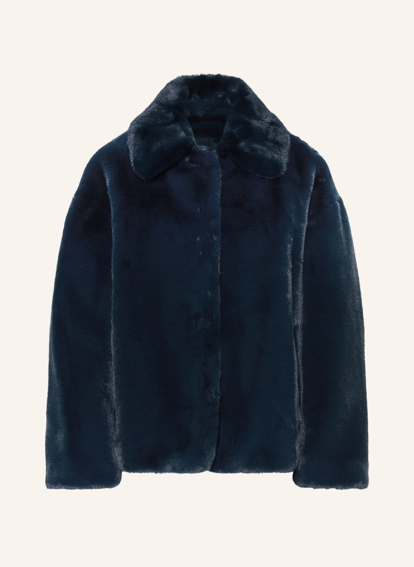 TED BAKER Faux fur jacket LILIAM, Color: DARK BLUE (Image 1)