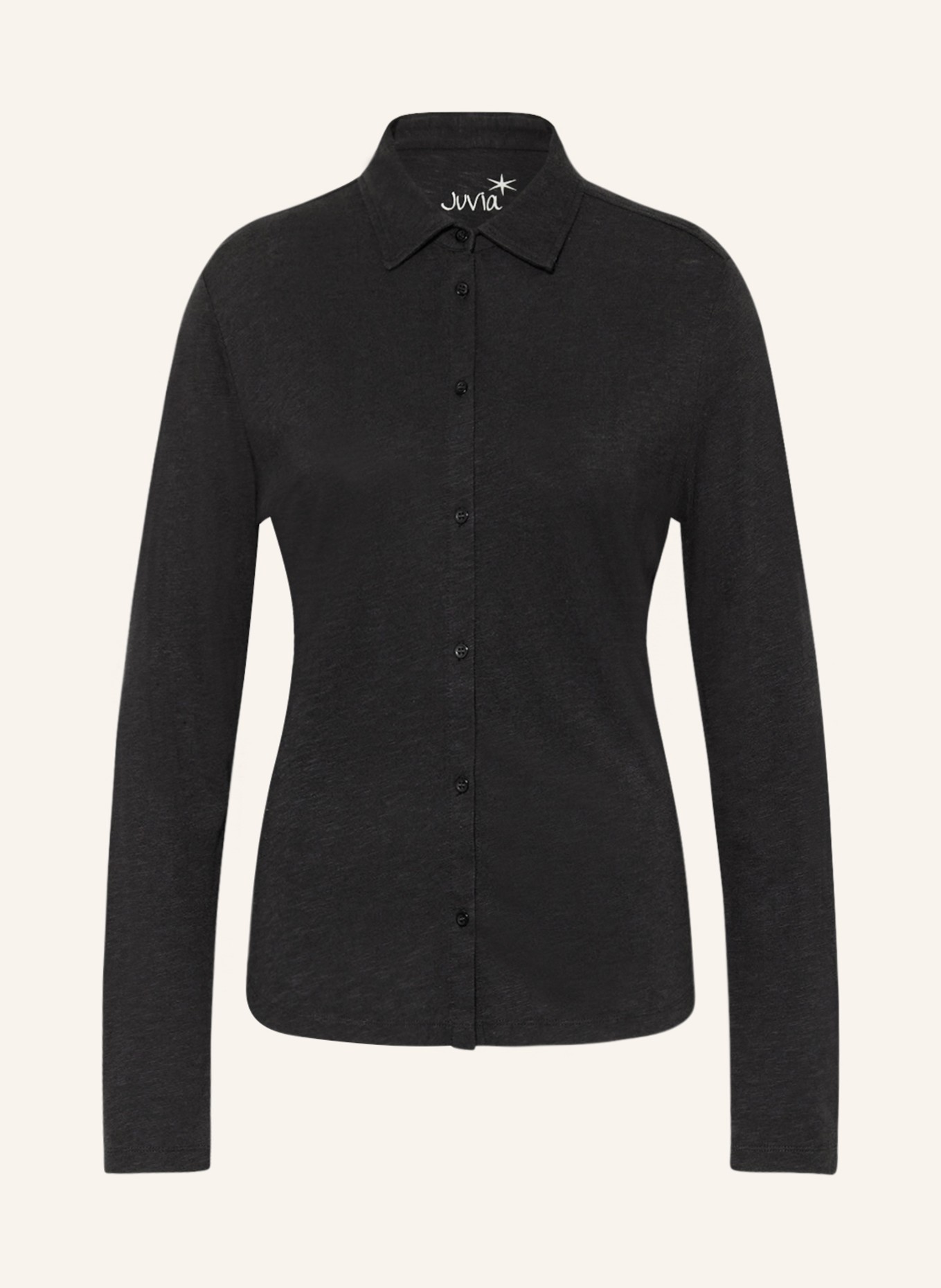 Juvia Shirt blouse FAY in jersey, Color: BLACK (Image 1)