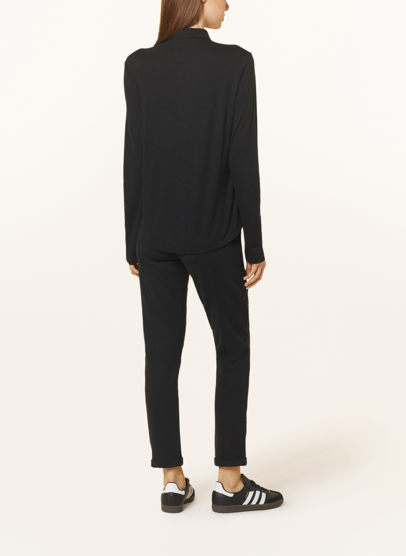 Juvia Shirt blouse FAY in jersey, Color: BLACK (Image 3)