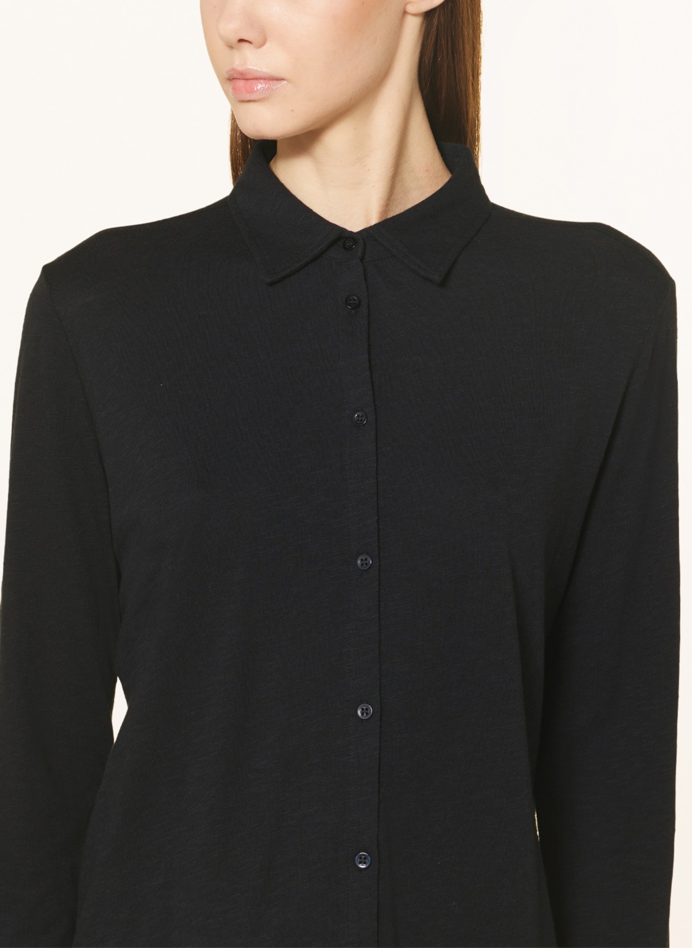 Juvia Shirt blouse FAY in jersey, Color: BLACK (Image 4)