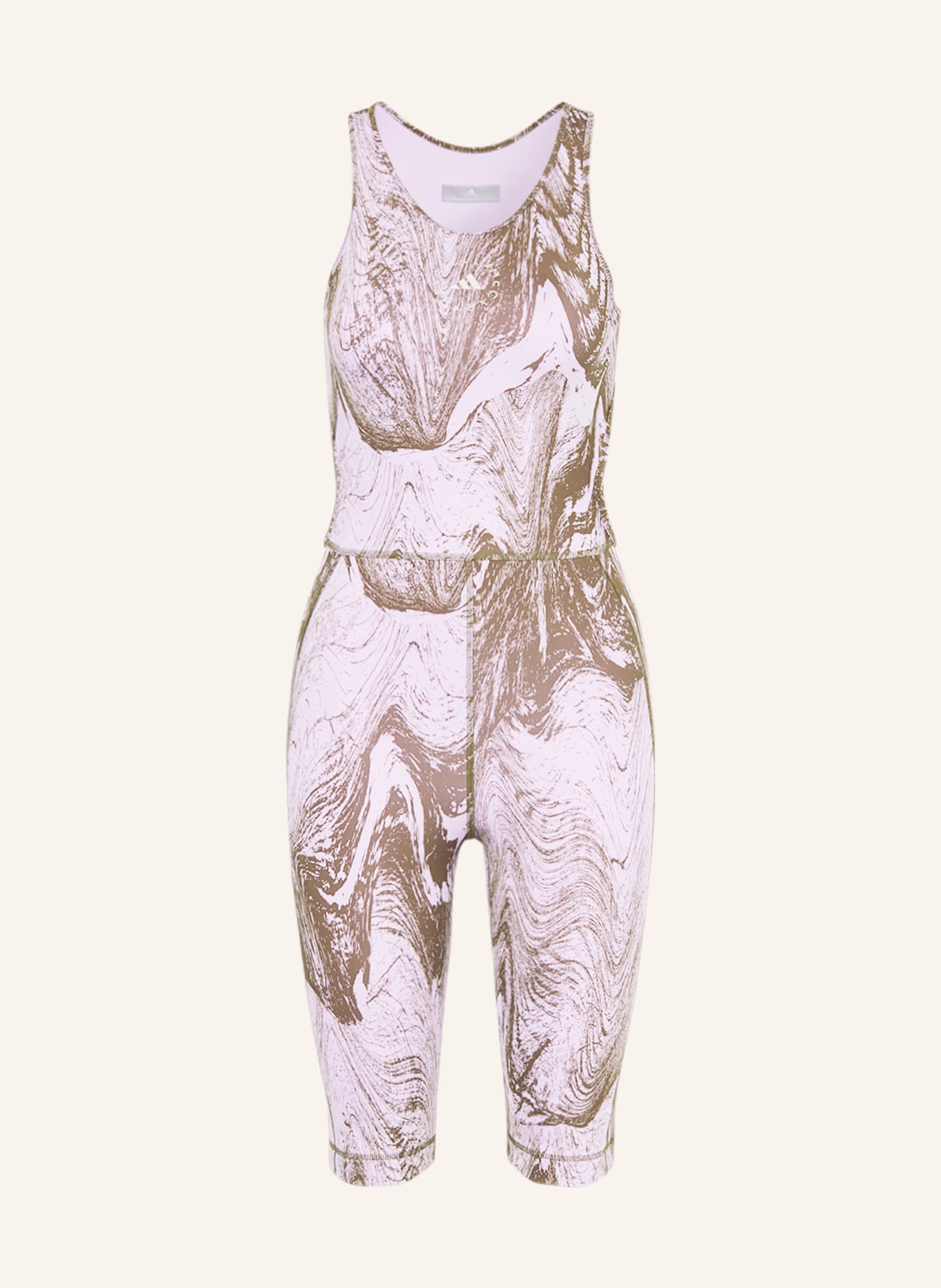 adidas by Stella McCartney Kombinezon TRUENATURE z wycięciem, Kolor: LILA/ OLIWKOWY (Obrazek 1)