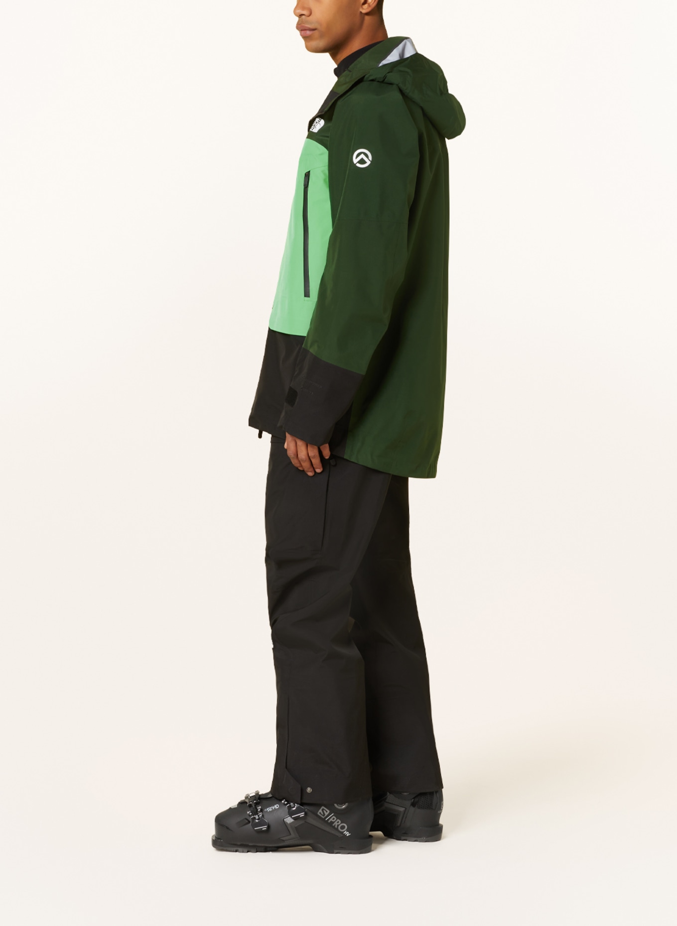 THE NORTH FACE Ski jacket VERBIER in dark green neon green