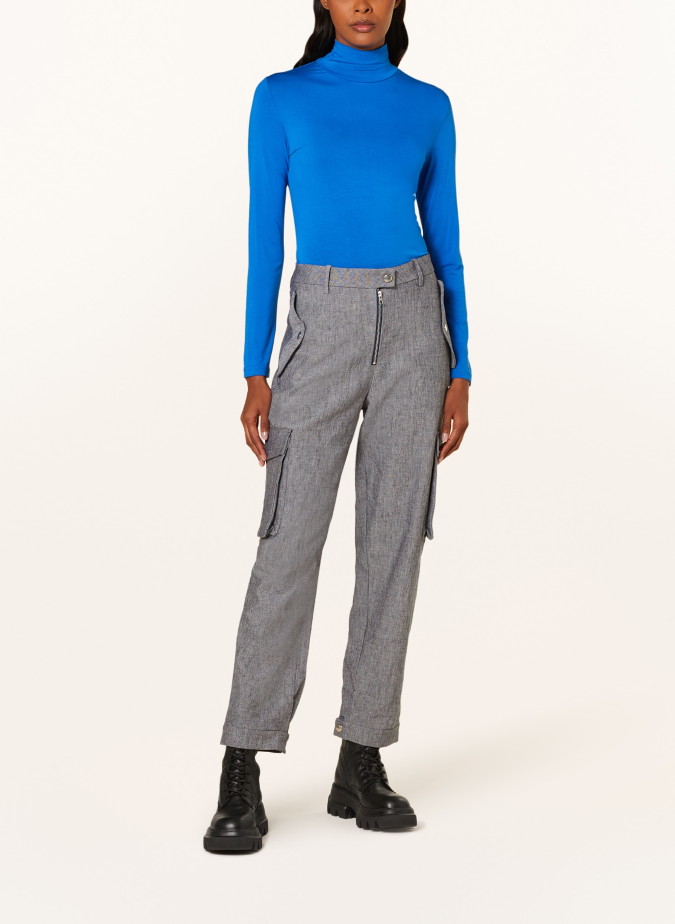 BOVIVA Turtleneck shirt, Color: BLUE (Image 2)