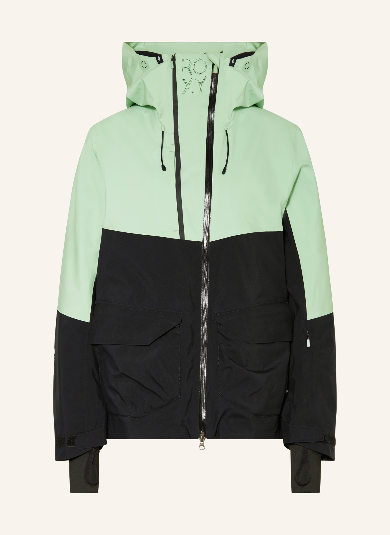 ROXY Ski jacket GORE-TEX® STRETCH PURELINES, Color: LIGHT GREEN/ BLACK (Image 1)