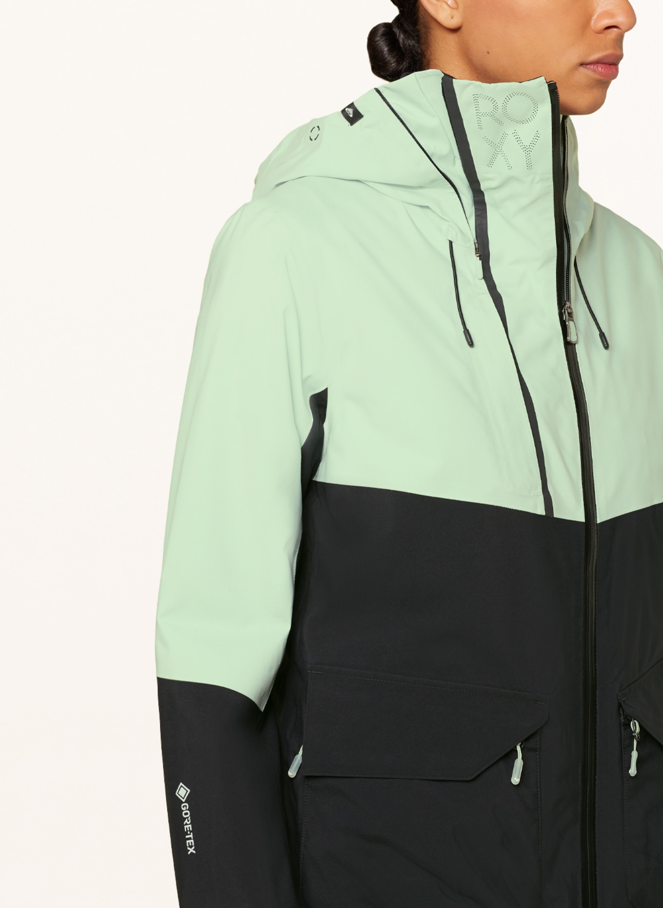 ROXY Ski jacket GORE-TEX® STRETCH PURELINES, Color: LIGHT GREEN/ BLACK (Image 5)