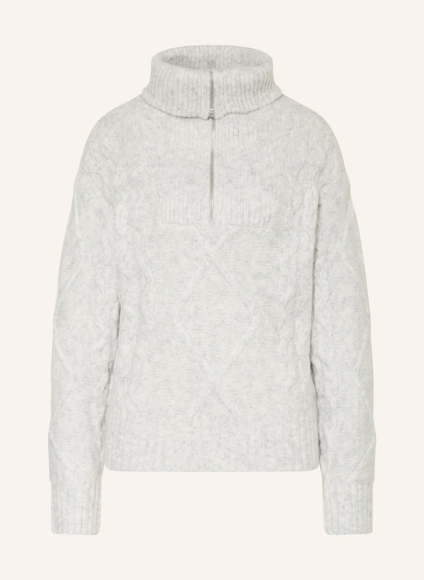 gina tricot Half-zip sweater, Color: LIGHT GRAY (Image 1)