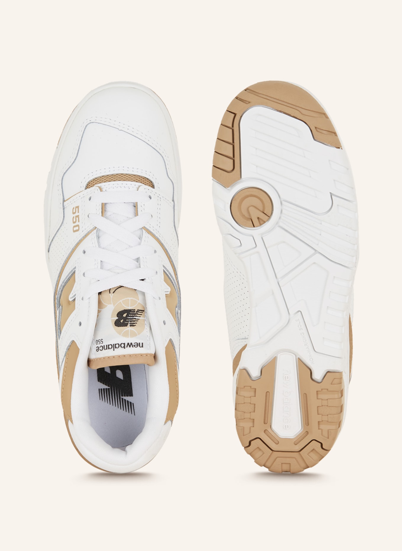 new balance Sneaker 550, Farbe: WEISS/ CAMEL (Bild 5)