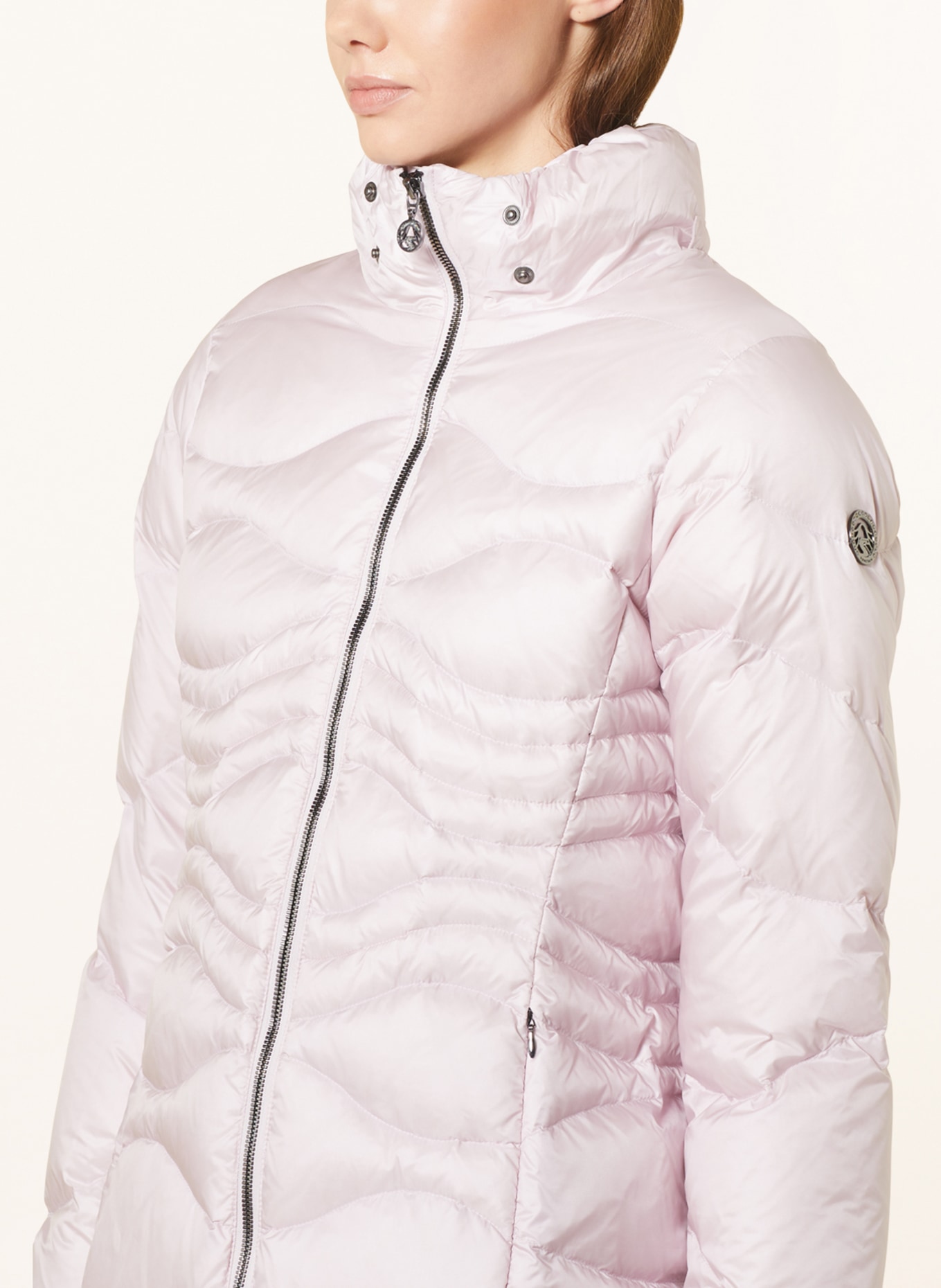 SPORTALM Down coat with detachable hood and faux fur, Color: LIGHT PINK (Image 6)