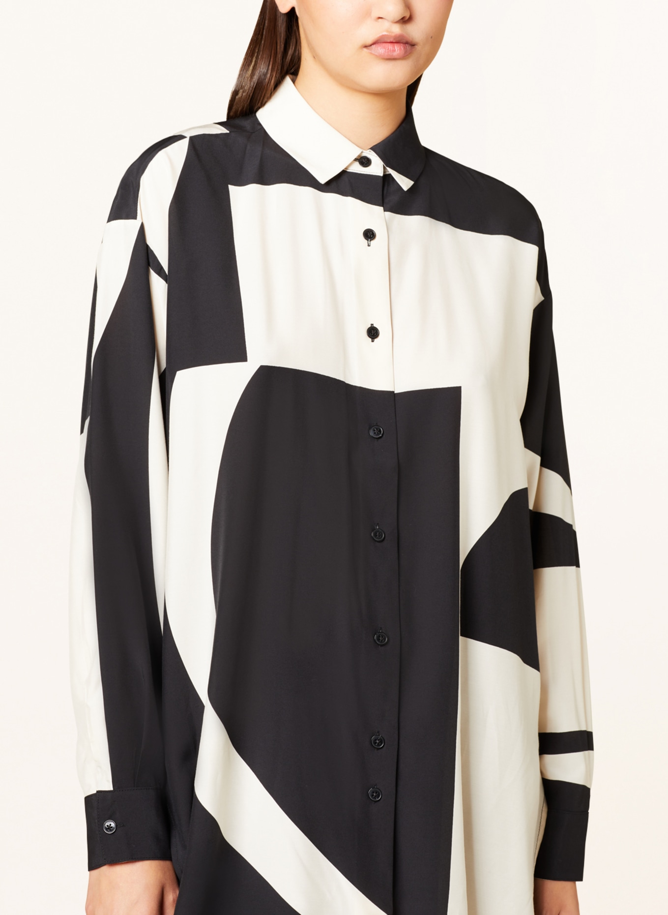 CLOSED Shirt blouse, Color: BLACK/ ECRU (Image 4)