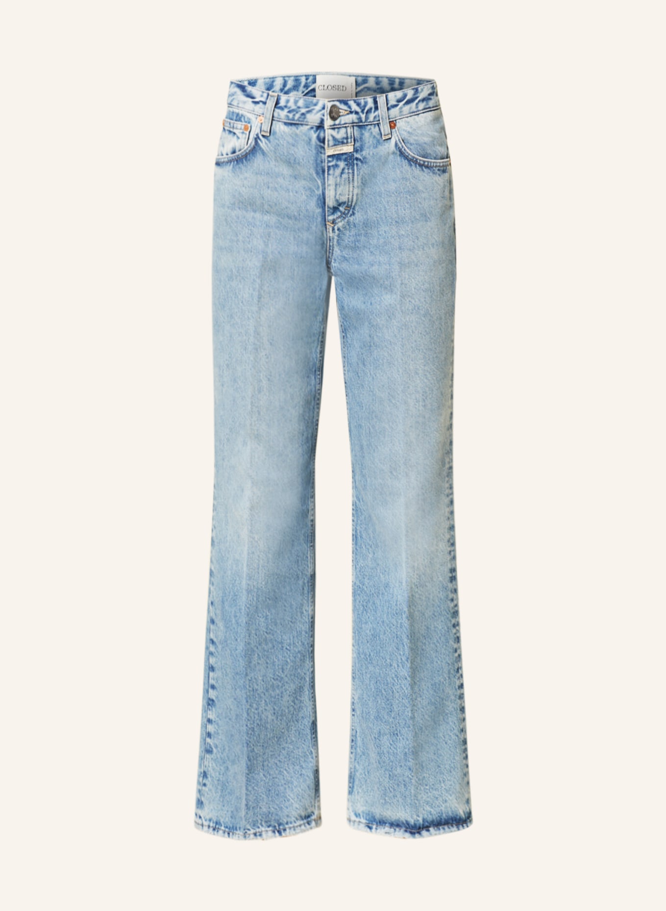 CLOSED Flared Jeans GILLAN CROPPED, Farbe: MBL MID BLUE (Bild 1)