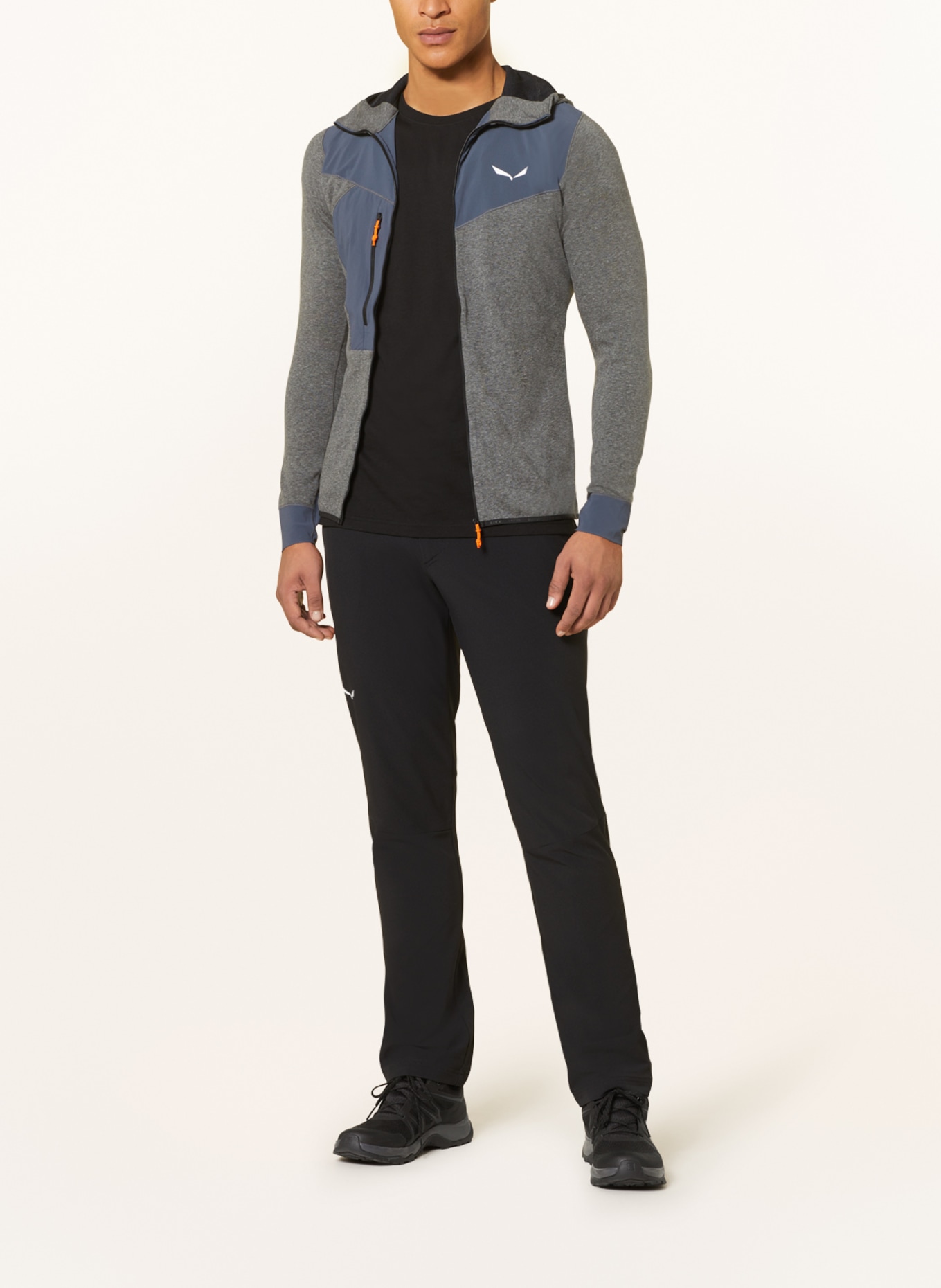 SALEWA Mid-layer jacket PUEZ 2 DRY’TON, Color: BLACK/ DARK GRAY (Image 2)