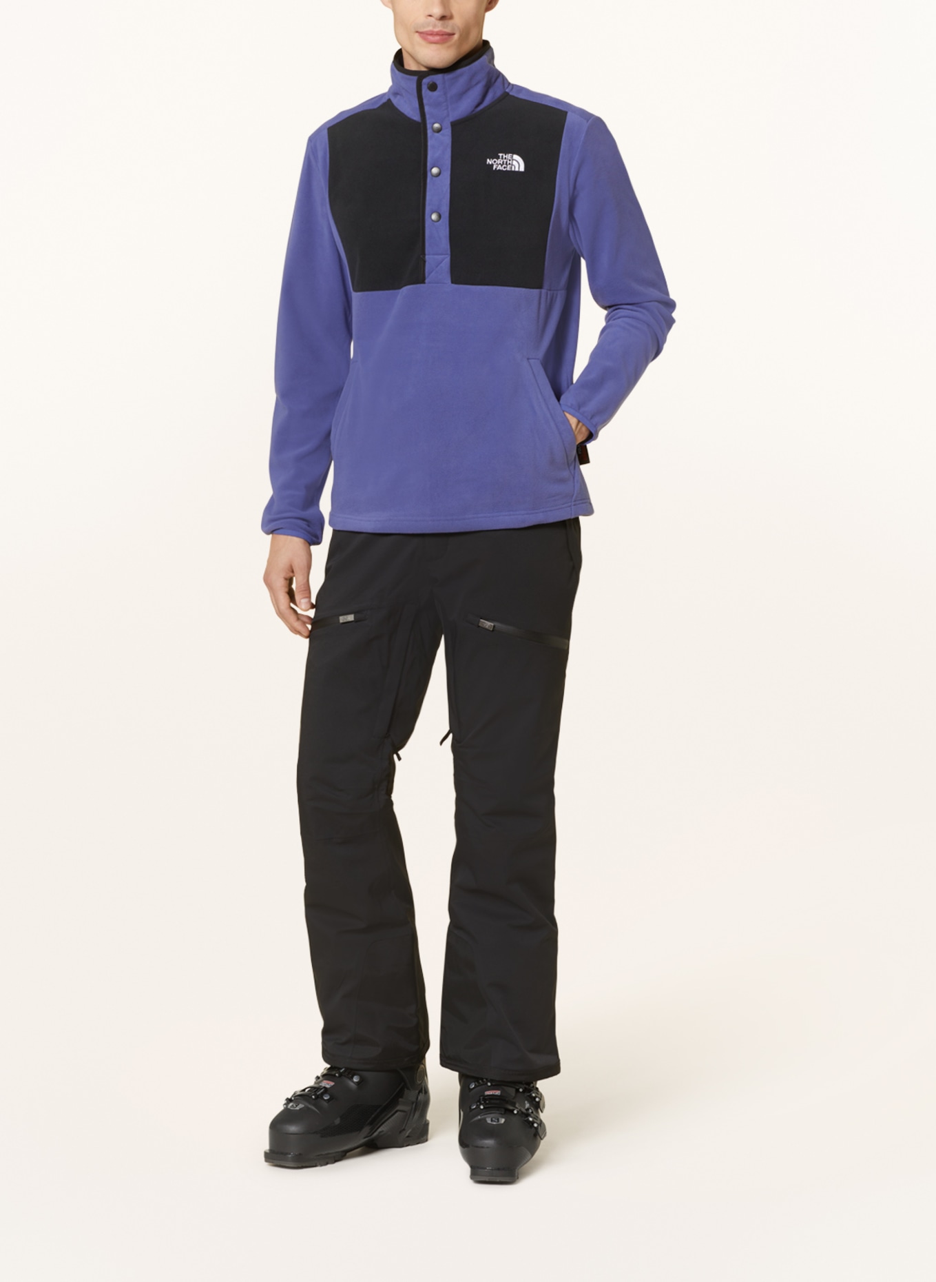 THE NORTH FACE Fleece half-zip sweater HOMESAFE, Color: PURPLE/ DARK GRAY (Image 2)
