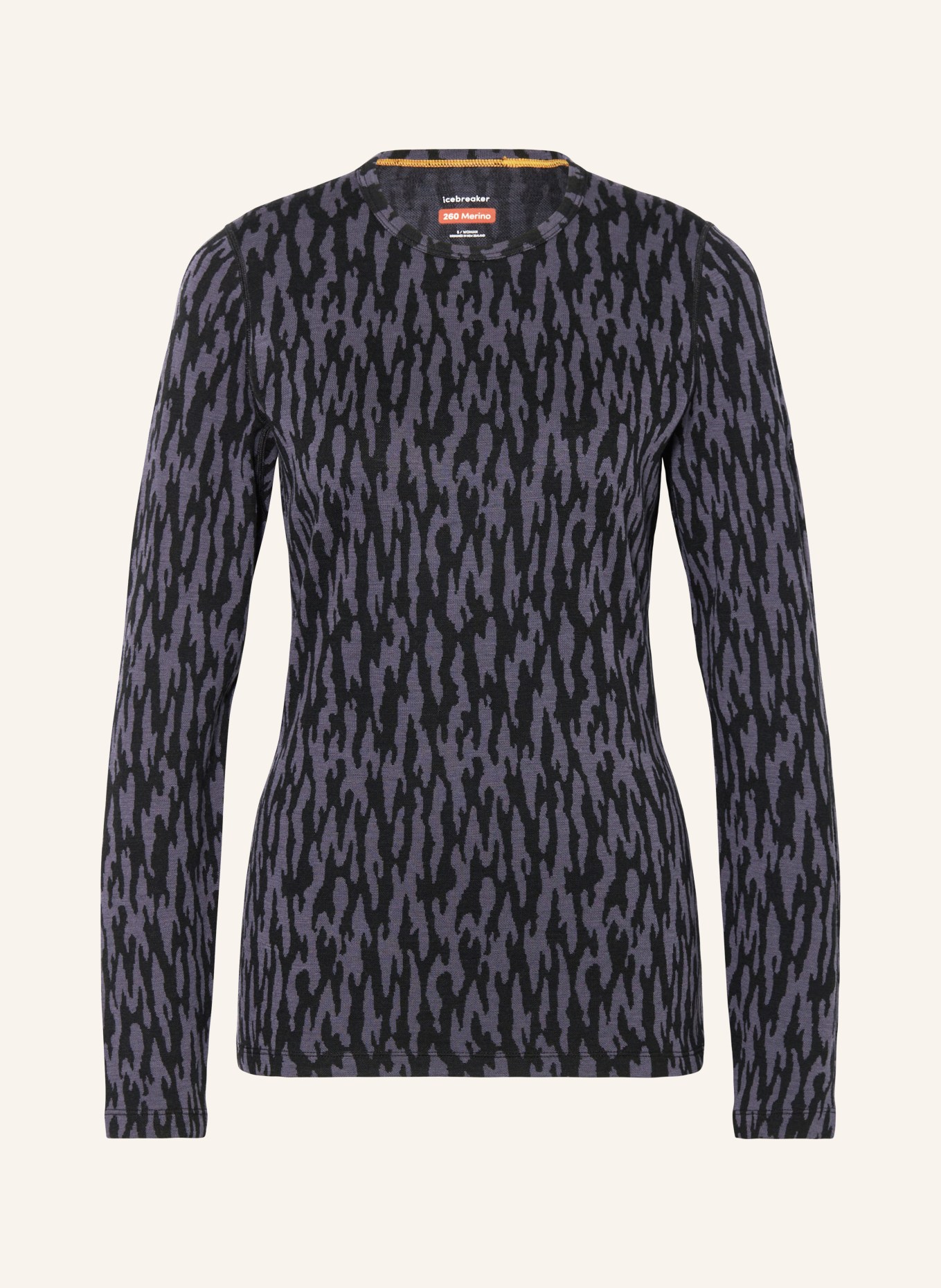 icebreaker Functional underwear shirt 260 VERTEX made of merino wool, Color: DARK GRAY/ BLACK (Image 1)