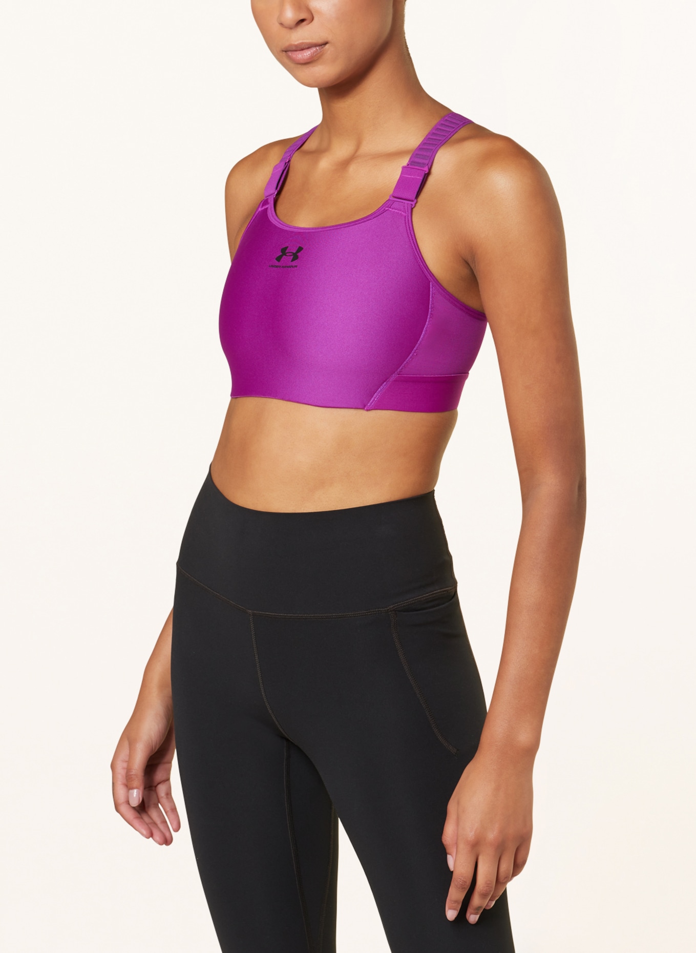 UNDER ARMOUR Sports bra HEATGEAR® HIGH, Color: PURPLE (Image 4)