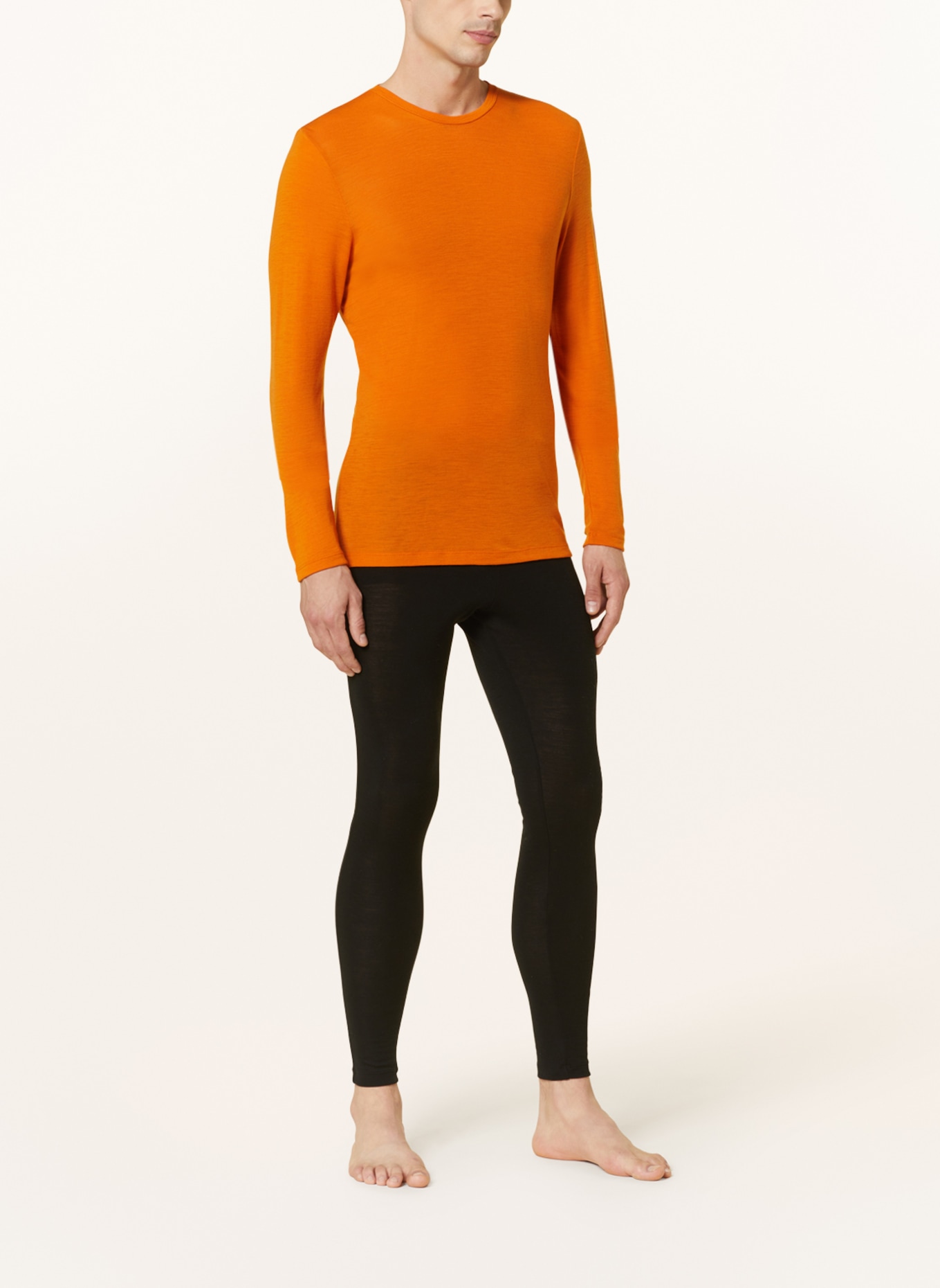 icebreaker Functional underwear shirt 175 EVERYDAY in merino wool, Color: ORANGE (Image 2)