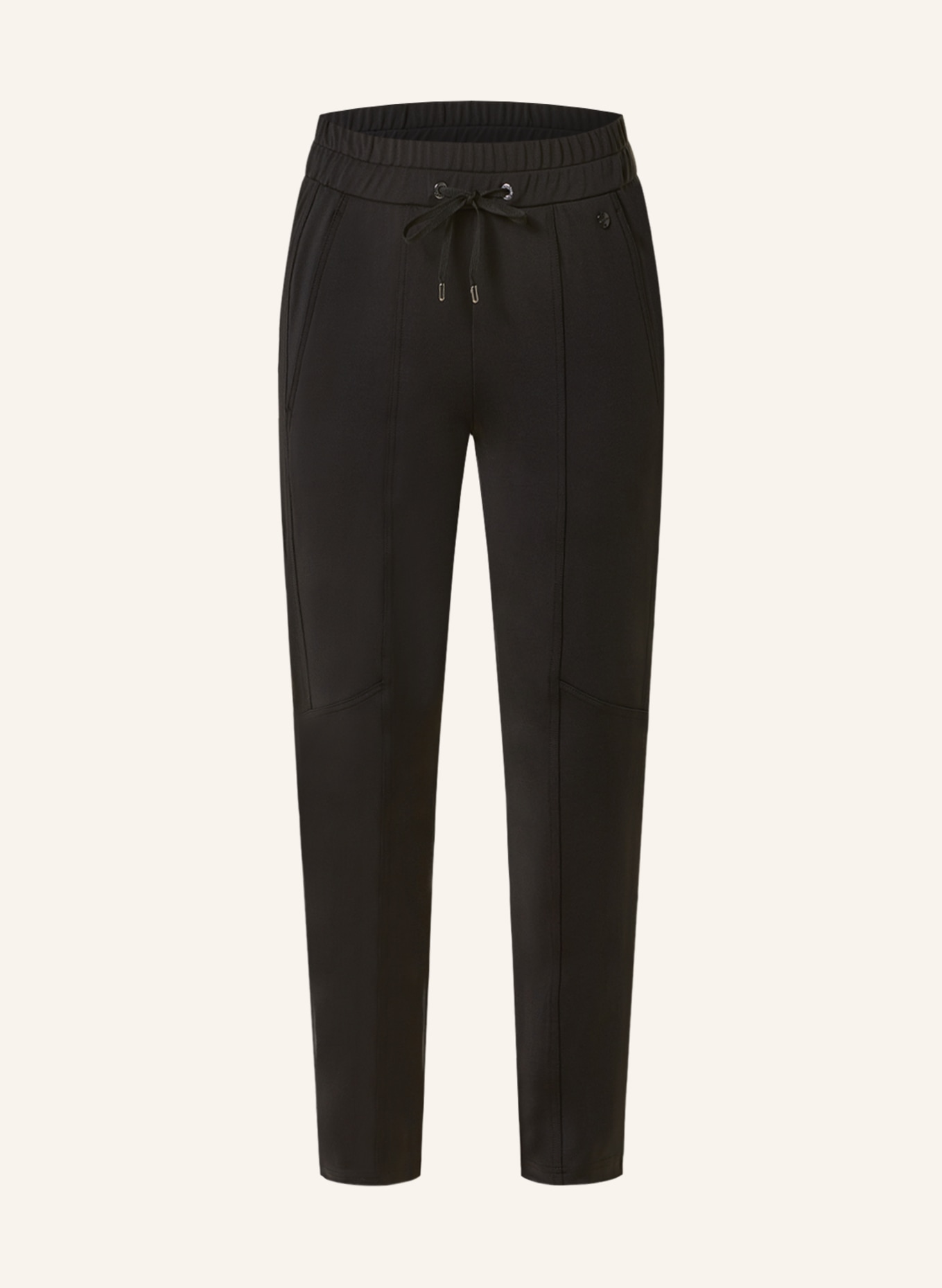 MARC CAIN Spodnie dżersejowe RHODOS w stylu dresowym, Kolor: 900 BLACK (Obrazek 1)