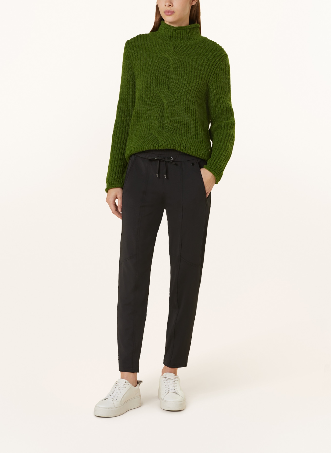 MARC CAIN Jersey trousers RHODOS in jogger style, Color: 900 BLACK (Image 2)