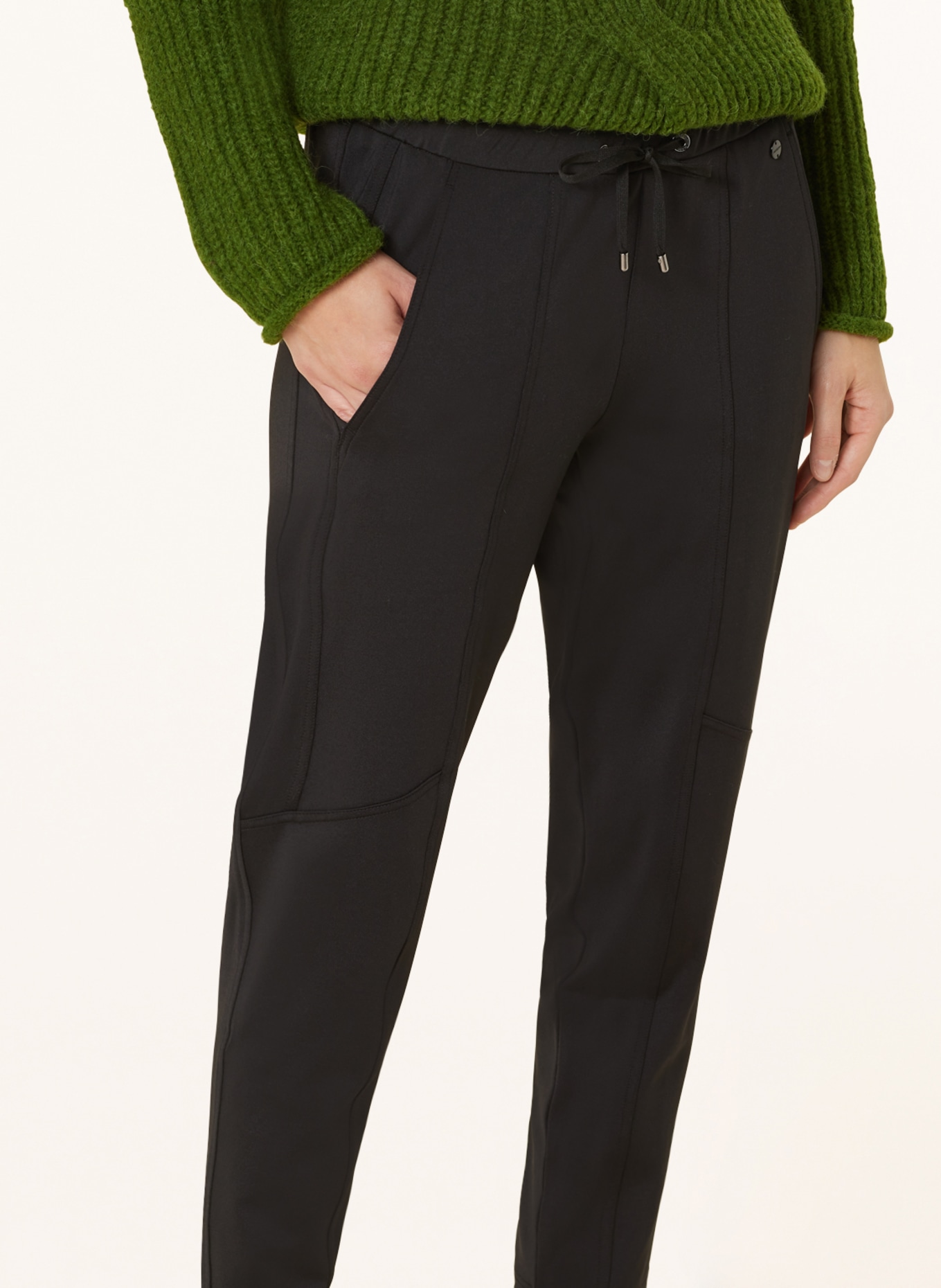 MARC CAIN Žerzejové kalhoty RHODOS v joggingovém stylu, Barva: 900 BLACK (Obrázek 5)