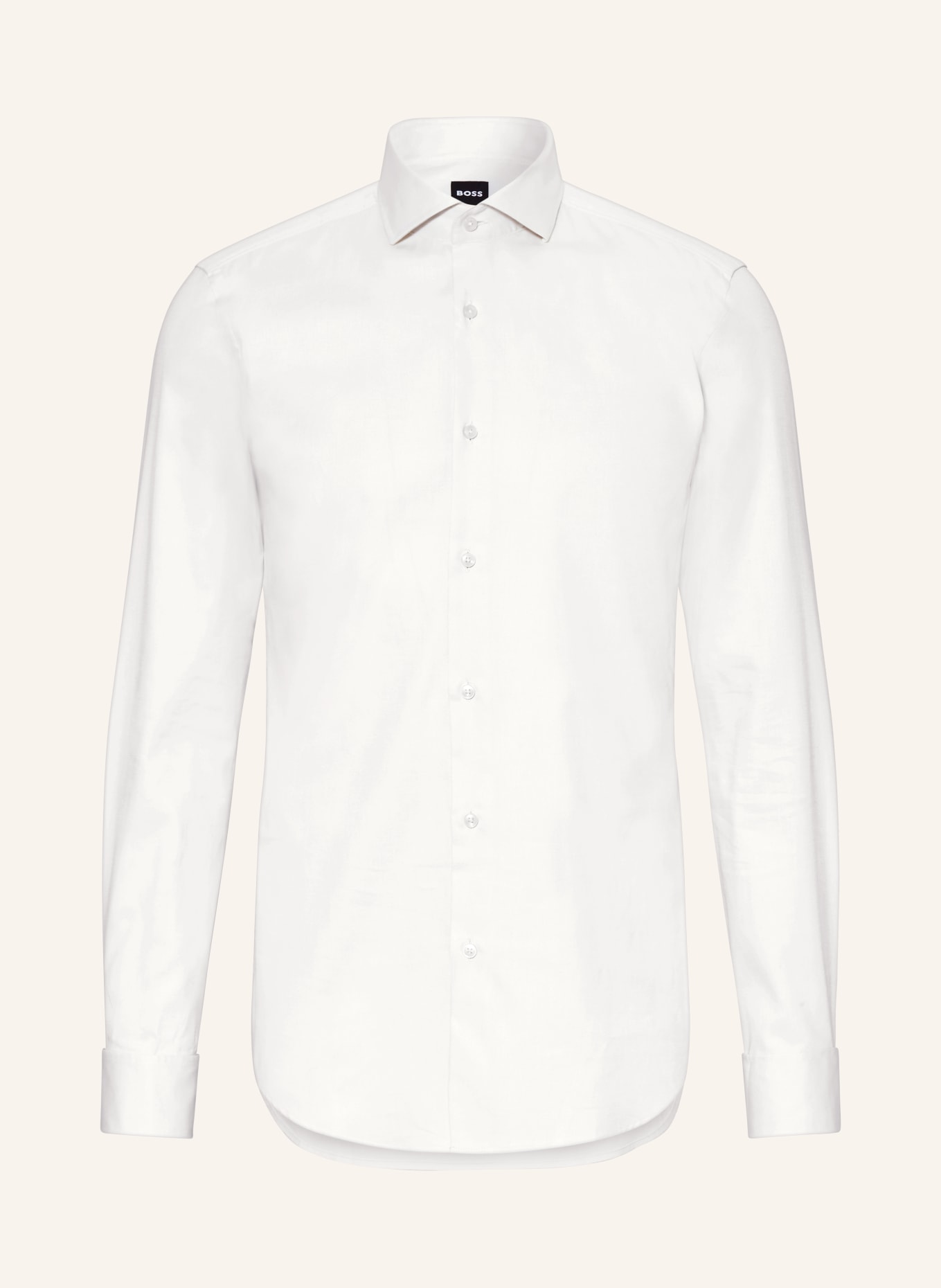 BOSS Koszula HANK slim fit z wywiniętymi mankietami, Kolor: KREMOWY (Obrazek 1)
