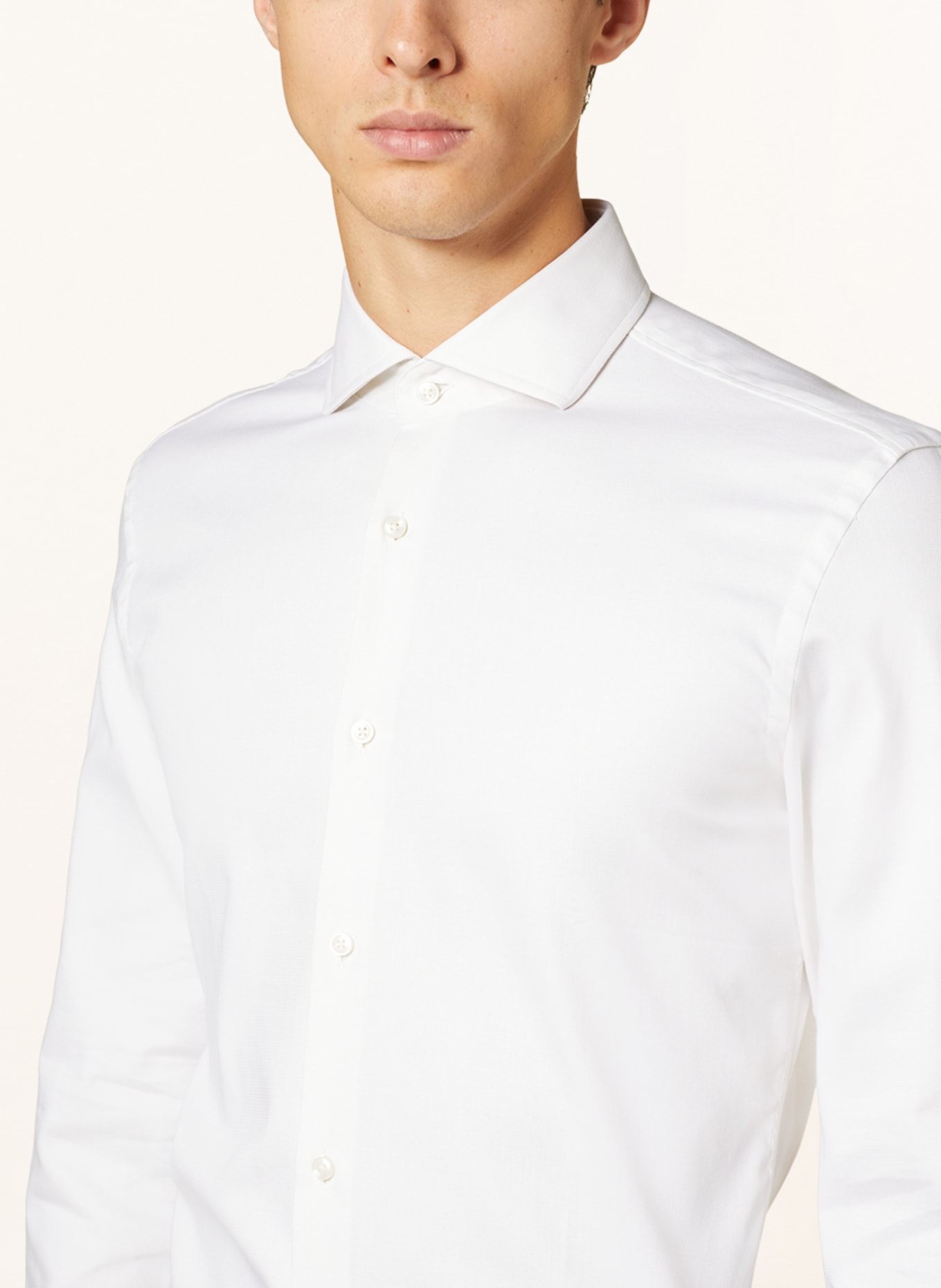 BOSS Hemd HANK Slim Fit mit Umschlagmanschette, Farbe: CREME (Bild 5)