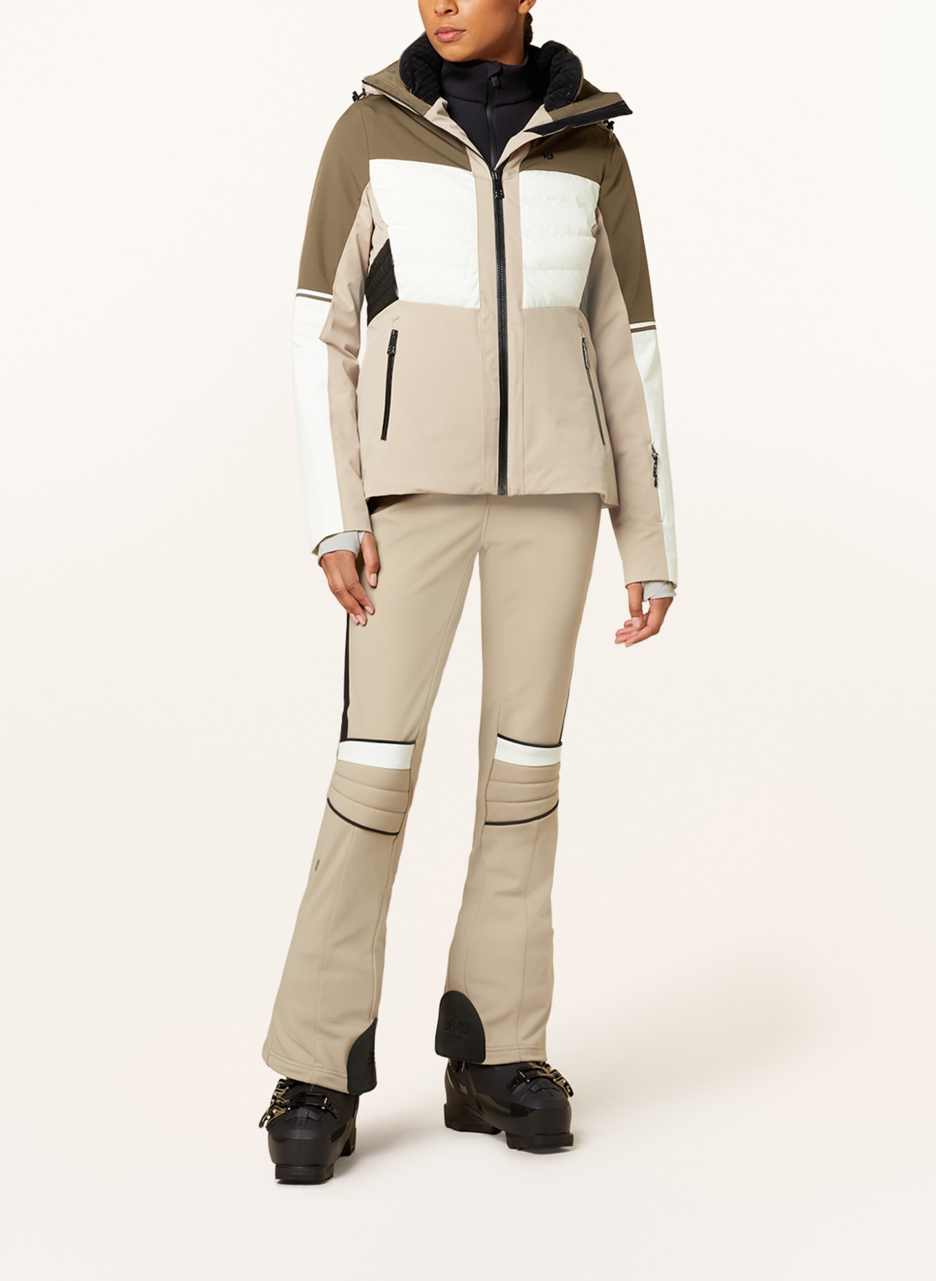 8848 Altitude Ski jacket HAZEL, Color: LIGHT BROWN/ BLACK/ WHITE (Image 2)