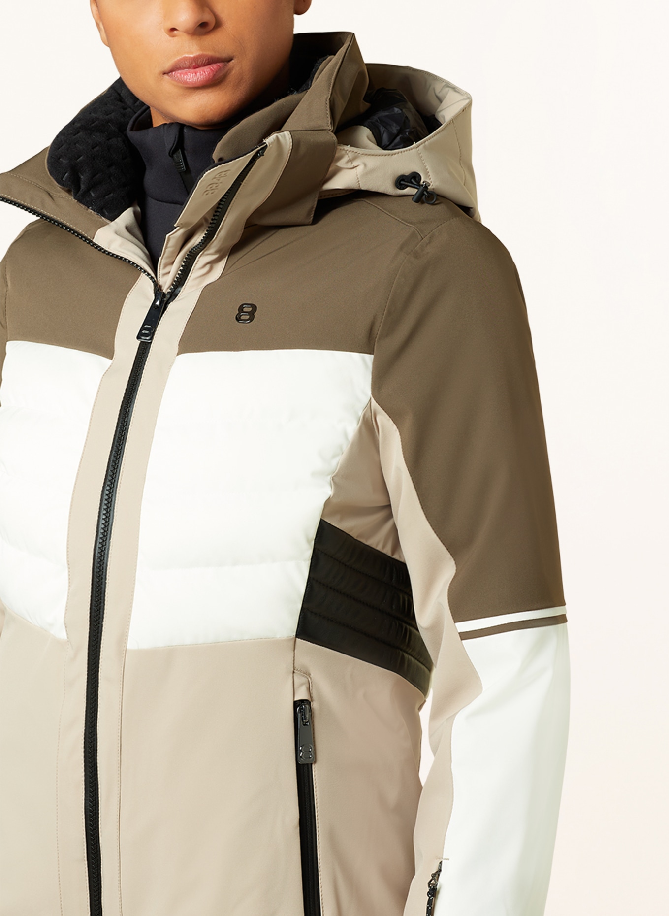 8848 Altitude Ski jacket HAZEL, Color: LIGHT BROWN/ BLACK/ WHITE (Image 5)