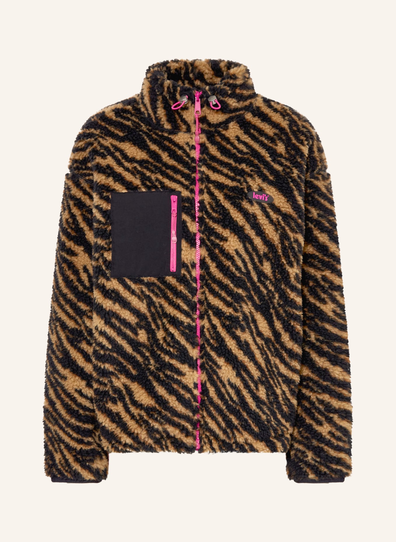 Levi's® Teddy jacket, Color: DARK BROWN/ CAMEL/ NEON PINK (Image 1)