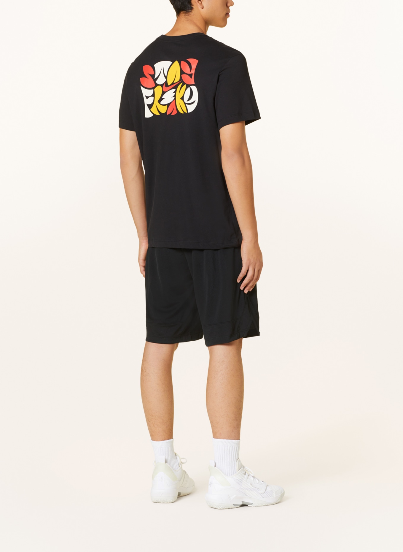 Nike T-shirt DRI-FIT, Color: BLACK/ RED/ ORANGE (Image 2)