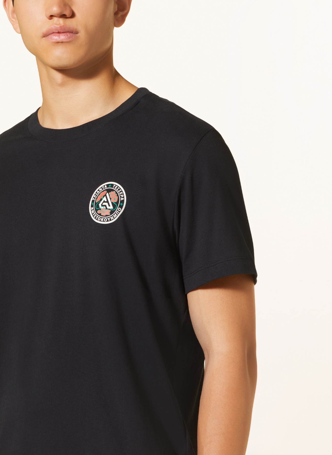 Nike T-shirt DRI-FIT, Color: BLACK/ RED/ ORANGE (Image 4)