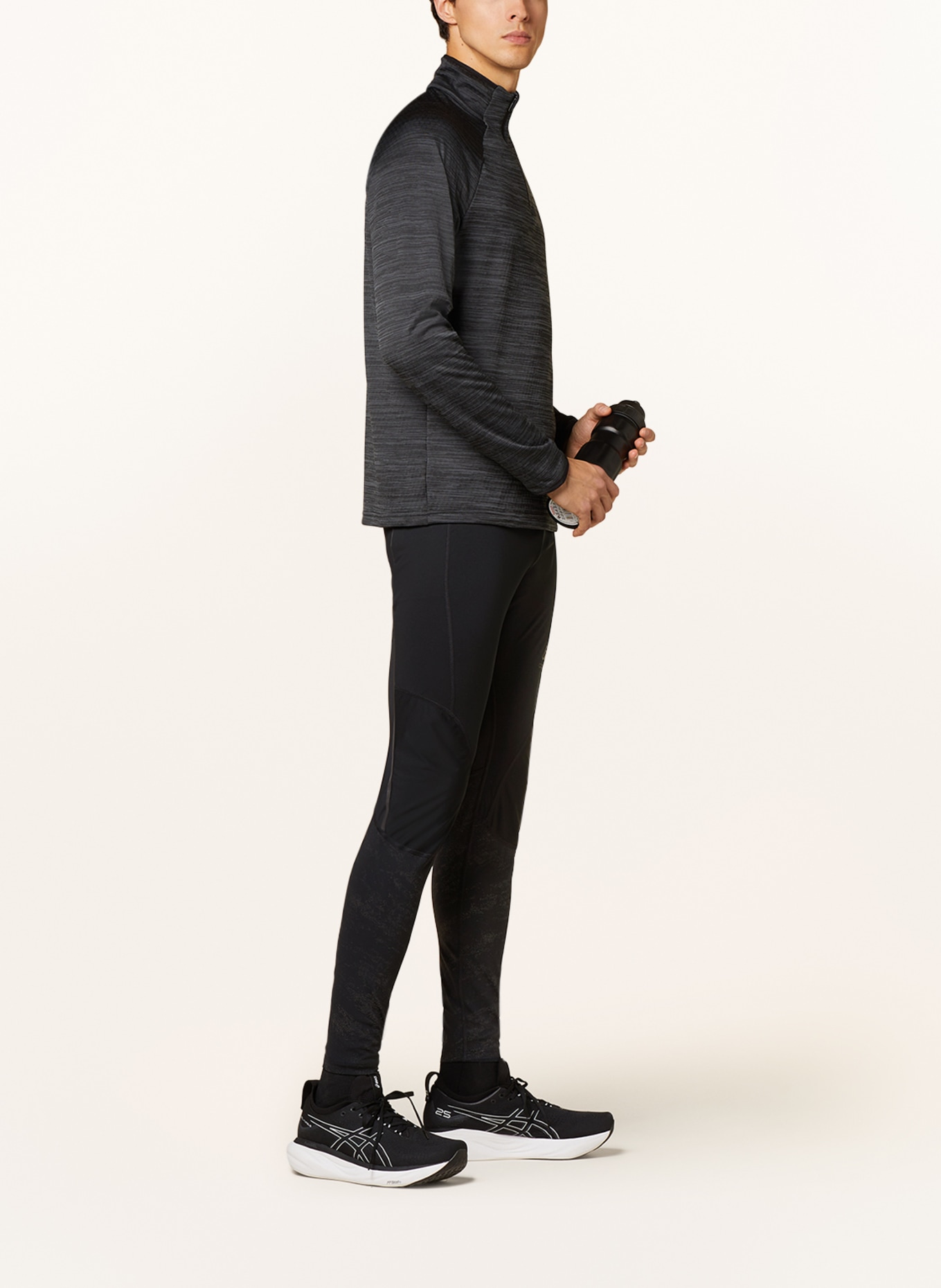odlo Running tights ZEROWEIGHT WARM REFLECT in black