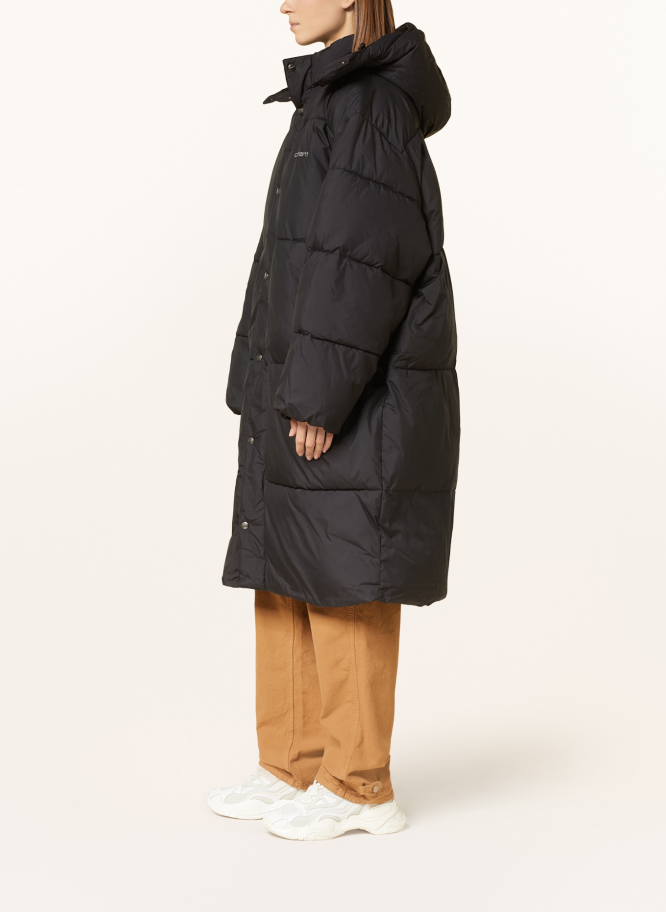carhartt WIP Oversized quilted coat KILLINGTON with removable hood, Color: BLACK (Image 4)