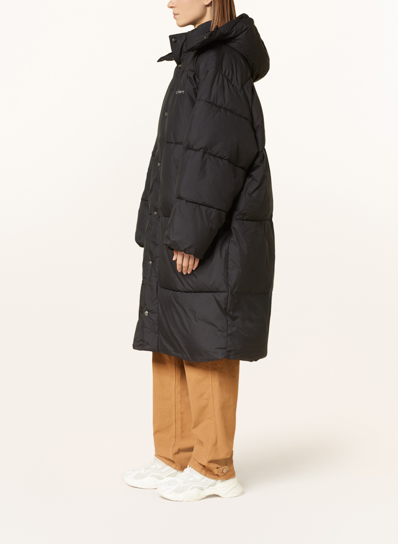 carhartt WIP Oversized-Steppmantel KILLINGTON mit abnehmbarer Kapuze, Farbe: SCHWARZ (Bild 4)